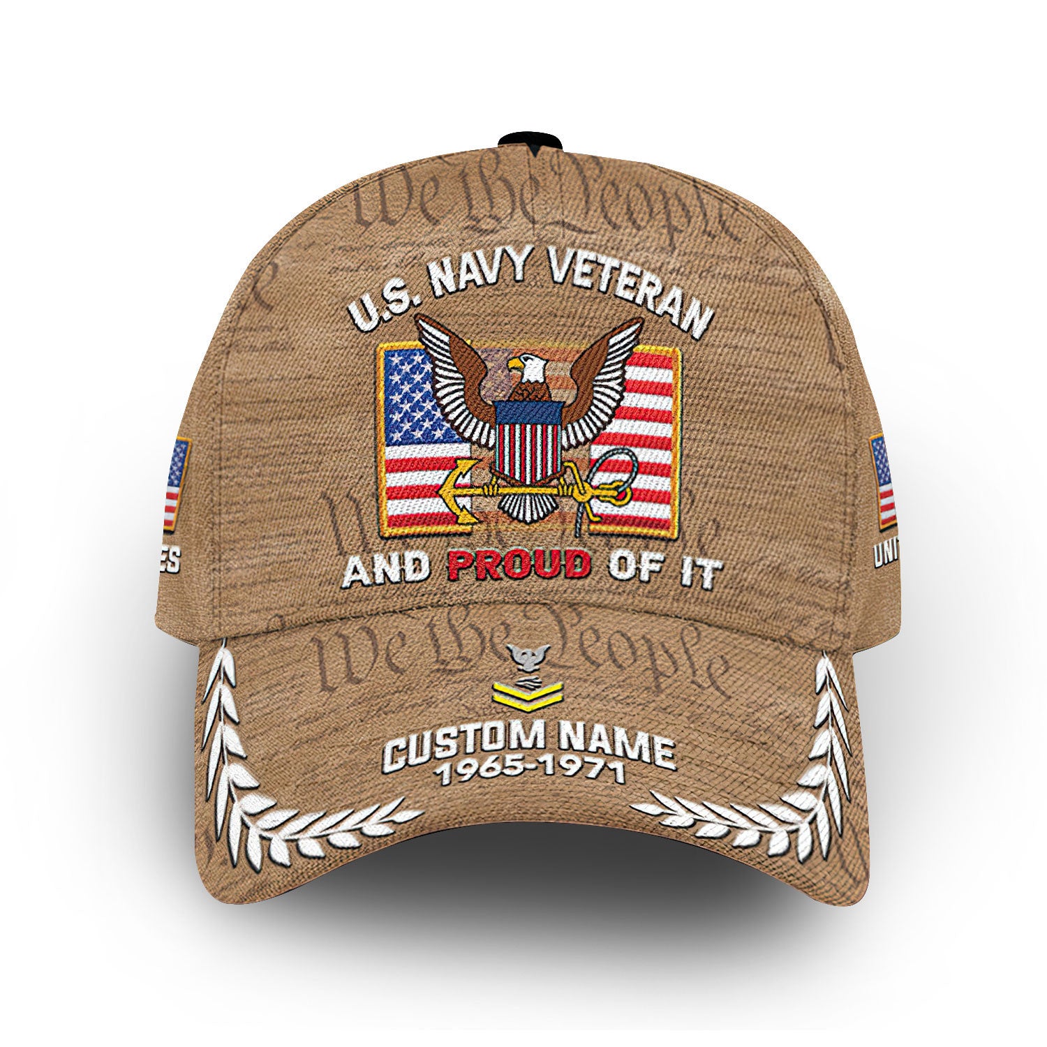 Premium Custom US Navy Cap VPVC014007, Gifts For Navy Veteran, Best Gifts On Father's Day, Armed Forces Day, Independence Day, Veterans Day.
