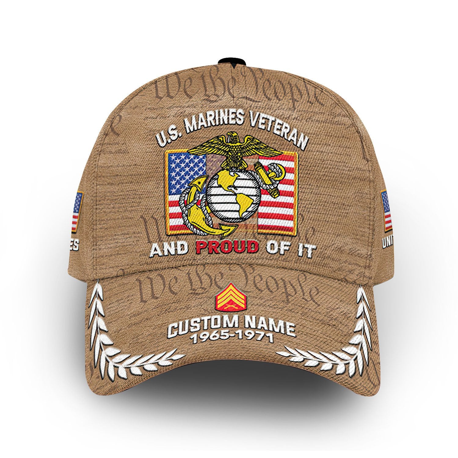 Premium Custom USMC Cap VPVC014008, Gifts For Marine Veteran, Best Gifts On Father's Day, Armed Forces Day, Independence Day, Veterans Day.
