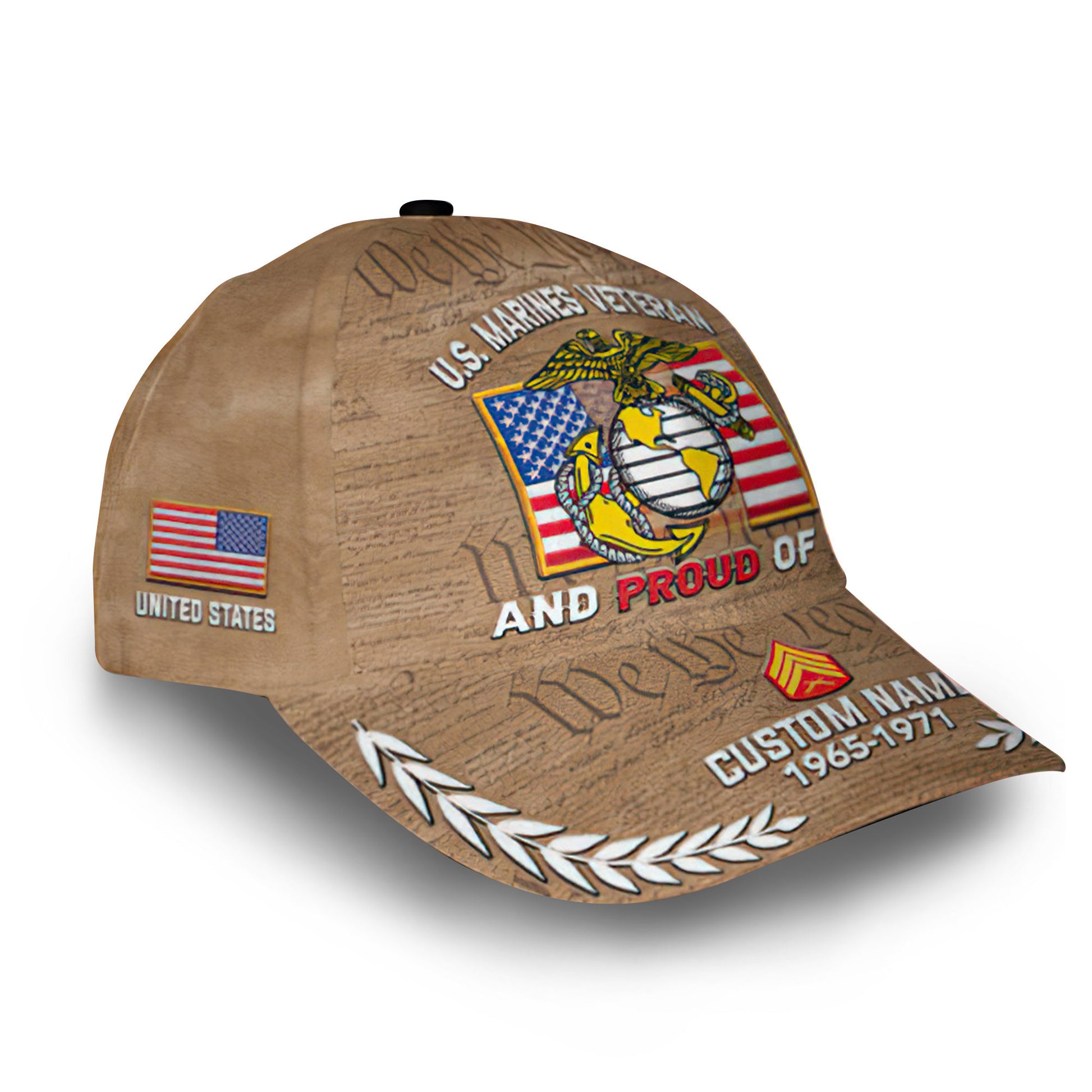 Premium Custom USMC Cap VPVC014008, Gifts For Marine Veteran, Best Gifts On Father's Day, Armed Forces Day, Independence Day, Veterans Day.