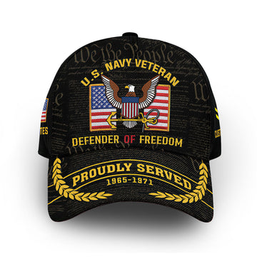 Premium Custom US Navy Cap VPVC014102, Gifts For Navy Veteran, Gifts For Dad, For Husband, Best Gifts On Father's Day, Armed Forces Day, Independence Day, Veterans Day.