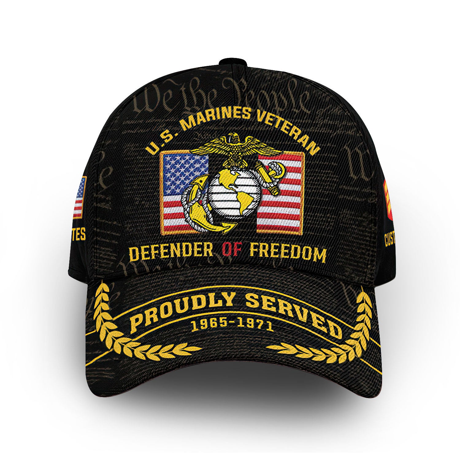 Premium Custom USMC Cap VPVC014103, Gifts For Marine Veteran, Gifts For Dad, For Husband, Best Gifts On Father's Day, Armed Forces Day, Independence Day, Veterans Day.
