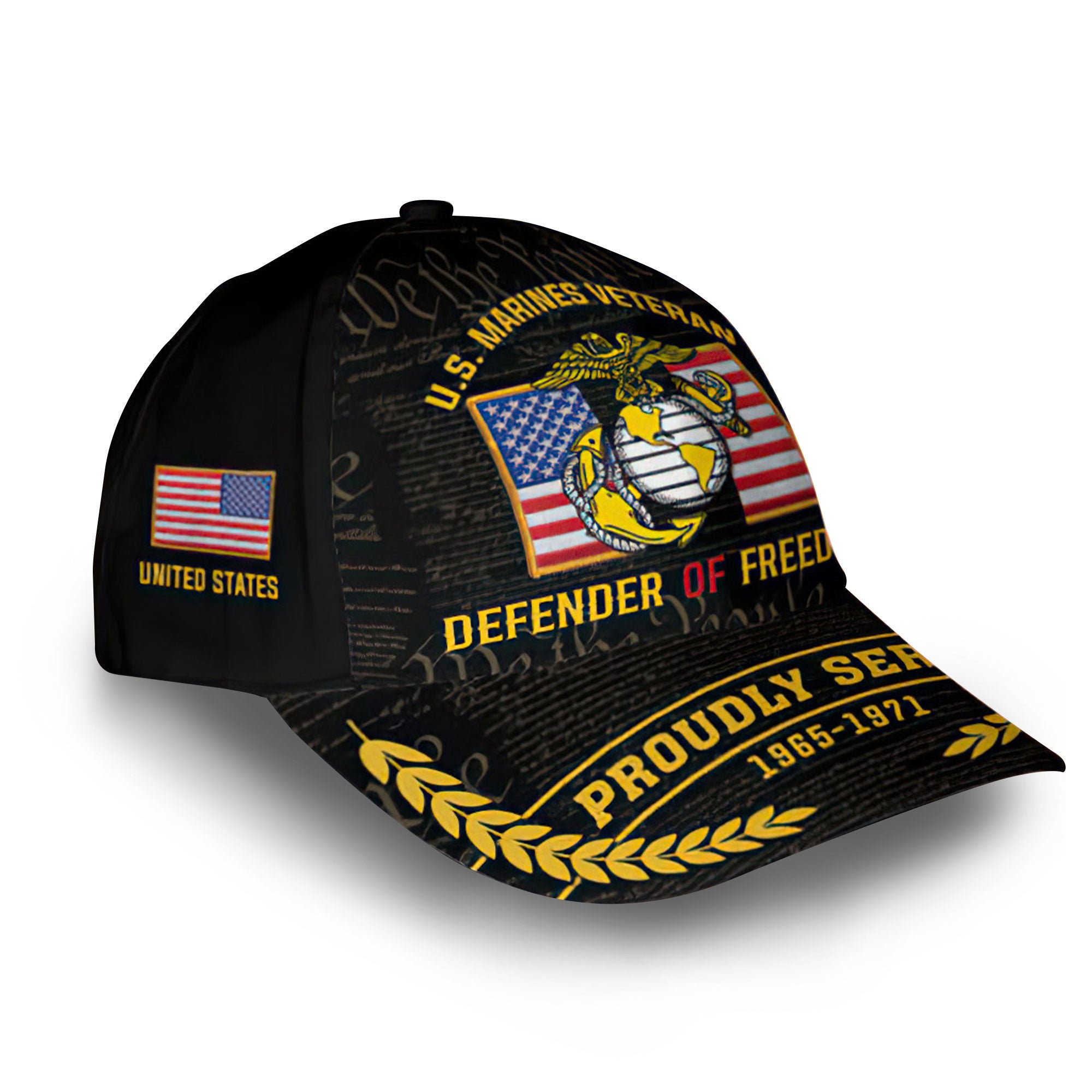 Premium Custom USMC Cap VPVC014103, Gifts For Marine Veteran, Gifts For Dad, For Husband, Best Gifts On Father's Day, Armed Forces Day, Independence Day, Veterans Day.