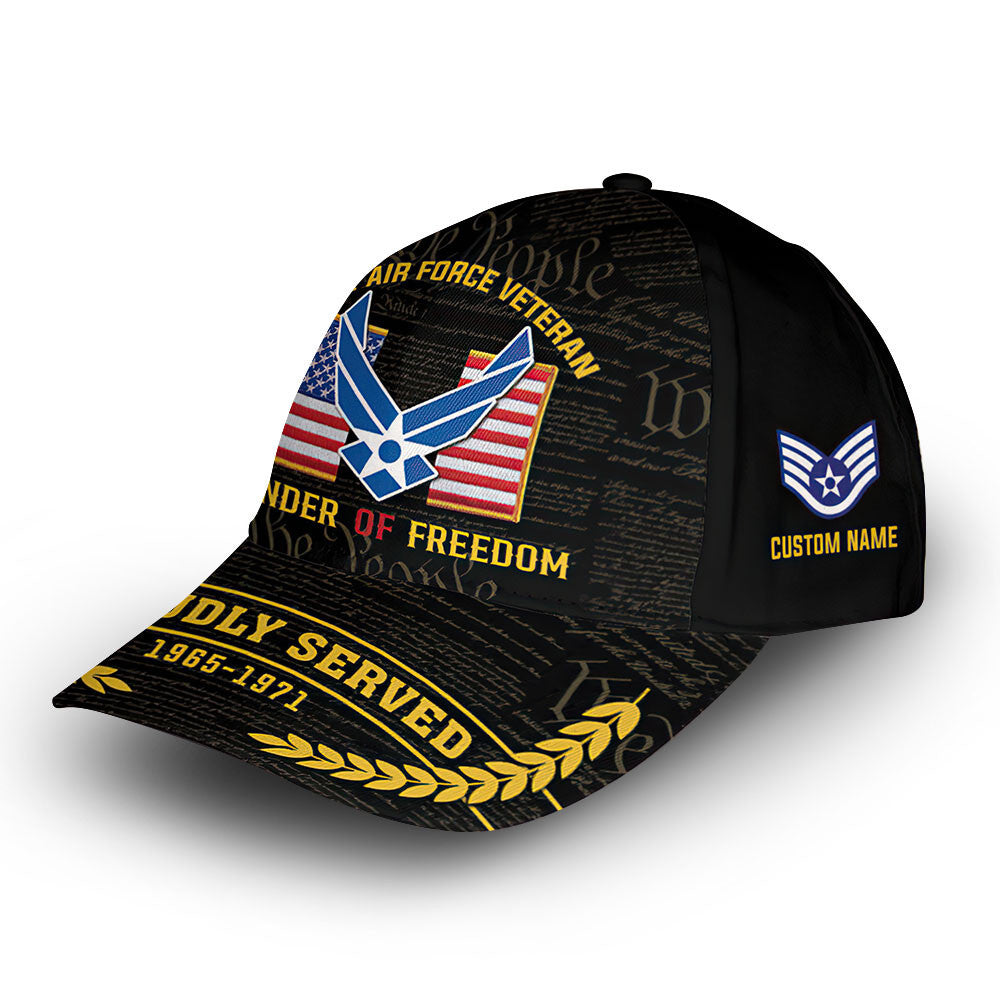 Premium Custom USAF Cap VPVC014104, Gifts For Air Force Veteran, Gifts For Dad, For Husband, Best Gifts On Father's Day, Armed Forces Day, Independence Day, Veterans Day.