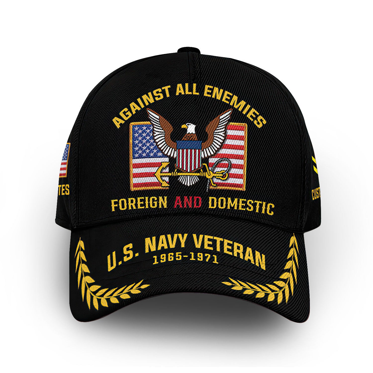 Premium US Navy Cap VPVC014107, Custom Name, Rank, Year, Gifts For Navy Veteran, Best Gifts On Father's Day, Armed Forces Day, Independence Day, Veterans Day.