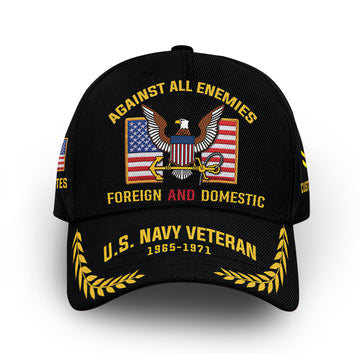 Premium US Navy Cap VPVC014107, Custom Name, Rank, Year, Gifts For Navy Veteran, Best Gifts On Father's Day, Armed Forces Day, Independence Day, Veterans Day.