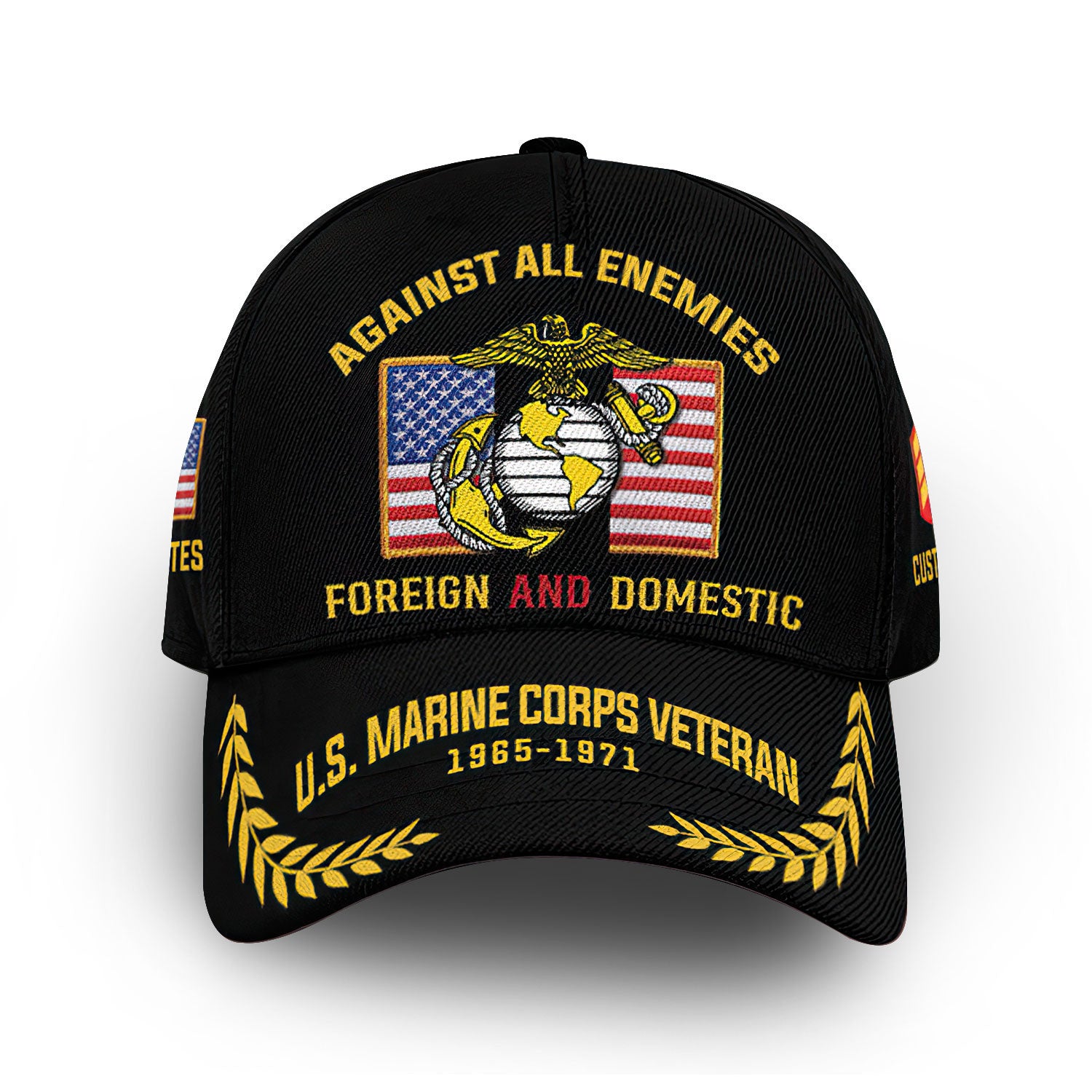Premium USMC Cap VPVC014108, Custom Name, Rank, Year, Gifts For Marine Veteran, Best Gifts On Father's Day, Armed Forces Day, Independence Day, Veterans Day.