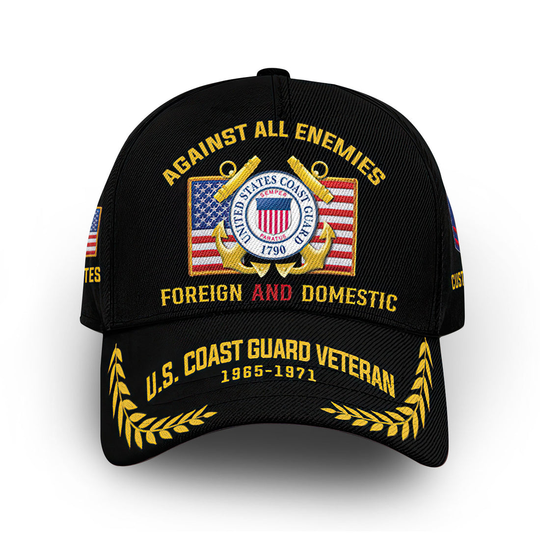 Premium USCG Cap VPVC014110, Custom Name, Rank, Year, Gifts For Coast Guard Veteran, Best Gifts On Father's Day, Armed Forces Day, Independence Day, Veterans Day.