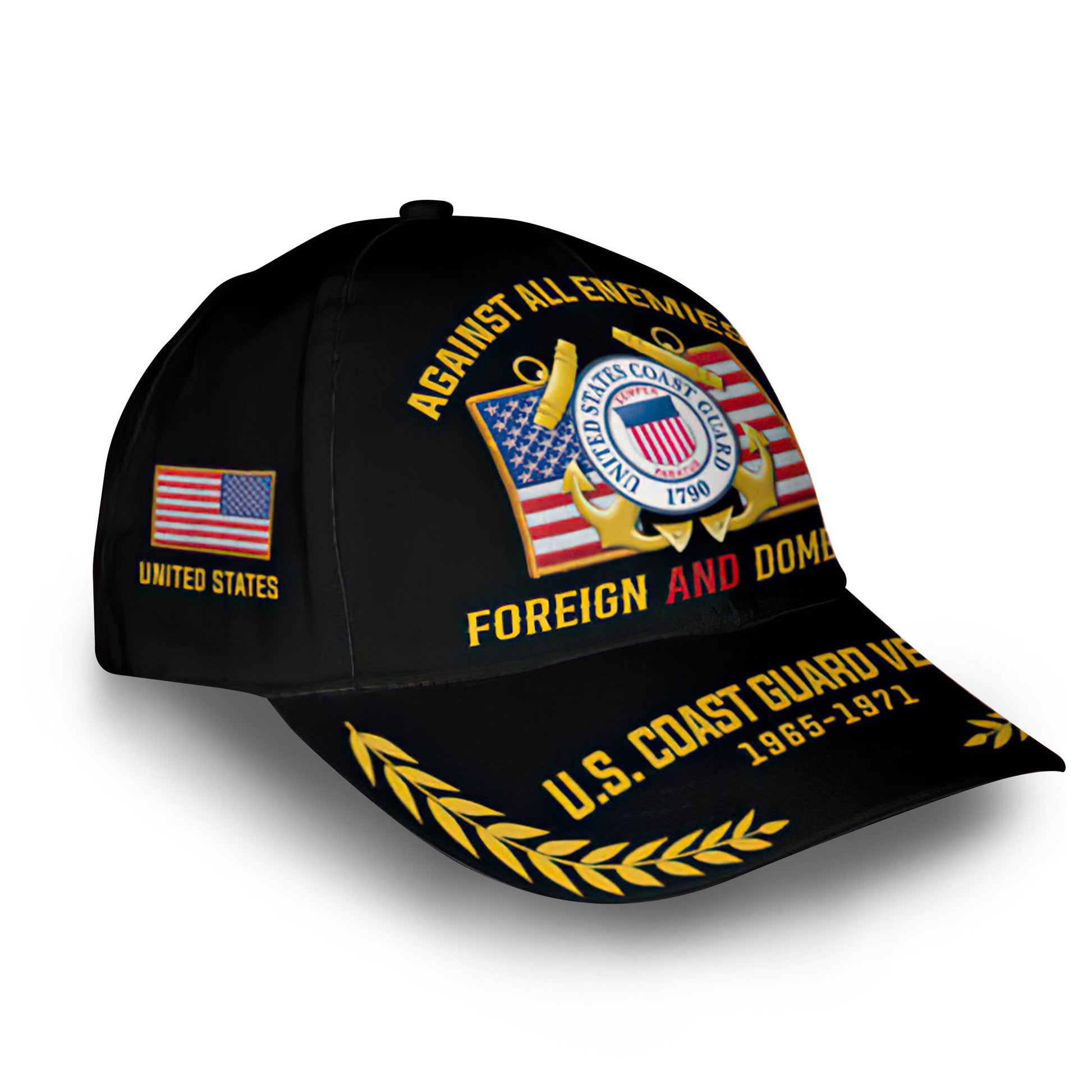 Premium USCG Cap VPVC014110, Custom Name, Rank, Year, Gifts For Coast Guard Veteran, Best Gifts On Father's Day, Armed Forces Day, Independence Day, Veterans Day.