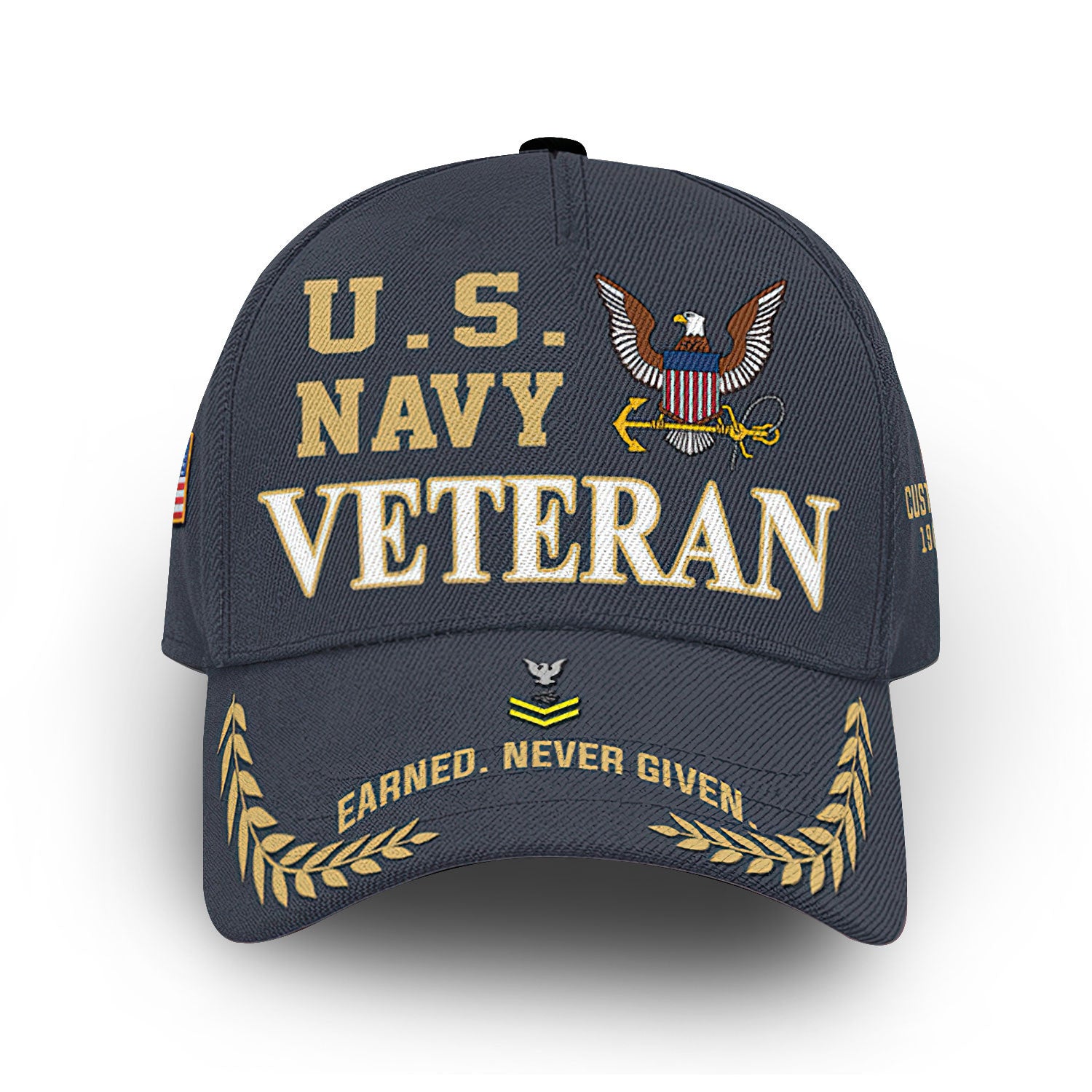 Premium Custom US Navy Cap VPVC014202, Gifts For Navy Veteran, Gifts For Dad, For Husband, Best Gifts On Father's Day, Armed Forces Day, Independence Day, Veterans Day.