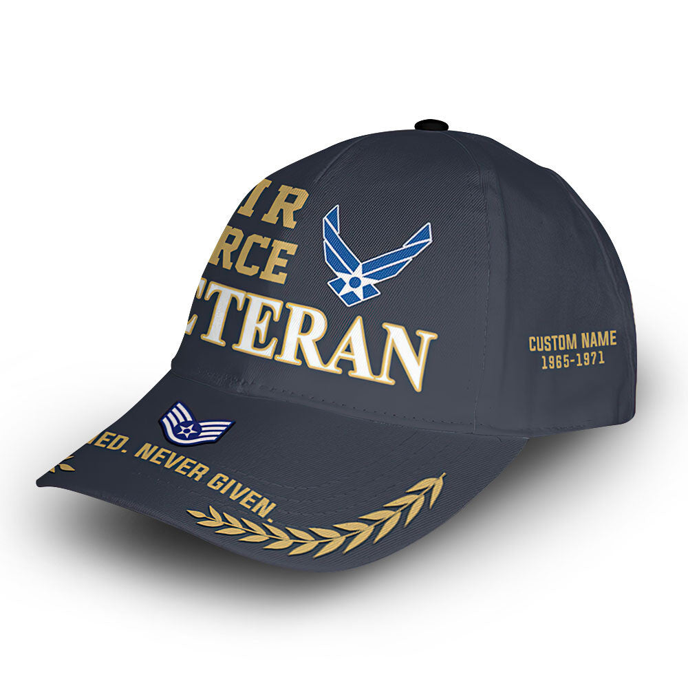Premium Custom USAF Cap VPVC014204, Gifts For Air Force Veteran, Gifts For Dad, For Husband, Best Gifts On Father's Day, Armed Forces Day, Independence Day, Veterans Day.