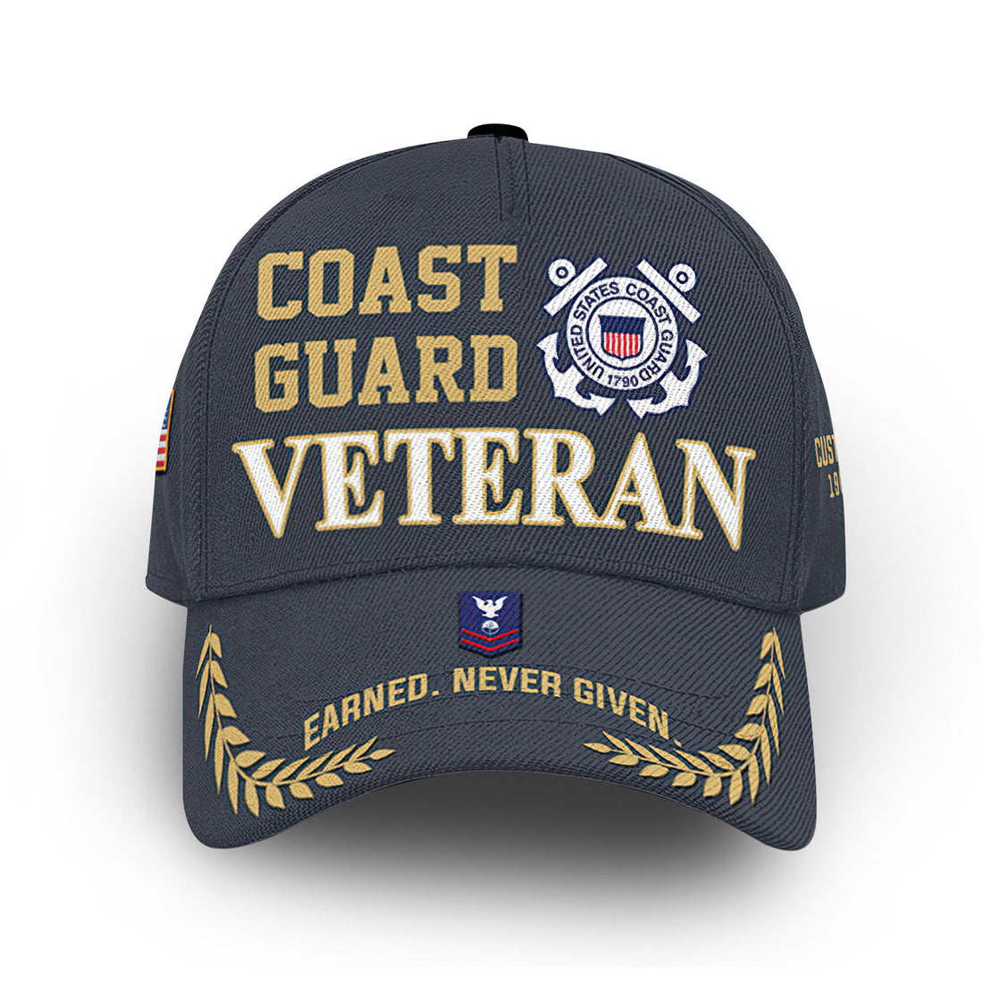 Premium Custom USCG Cap VPVC014205, Gifts For Coast Guard Veteran, Gifts For Dad, For Husband, Best Gifts On Father's Day, Armed Forces Day, Independence Day, Veterans Day.