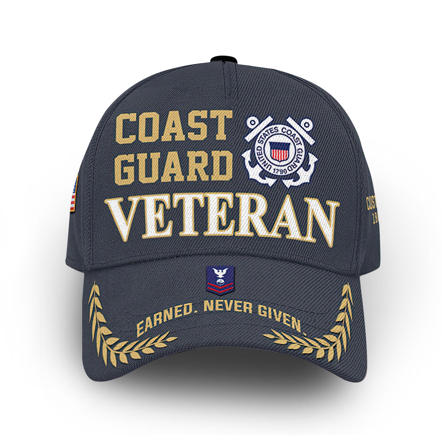 Premium Custom USCG Cap VPVC014205, Gifts For Coast Guard Veteran, Gifts For Dad, For Husband, Best Gifts On Father's Day, Armed Forces Day, Independence Day, Veterans Day.