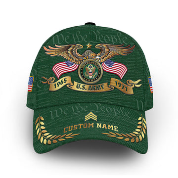 Premium Custom US Army Cap VPVC014206, Gifts For Army Veteran, Gifts For Dad, For Husband, Best Gifts On Father's Day, Armed Forces Day, Independence Day, Veterans Day.