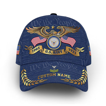 Premium Custom US Navy Cap VPVC014207, Gifts For Navy Veteran, Gifts For Dad, For Husband, Best Gifts On Father's Day, Armed Forces Day, Independence Day, Veterans Day.
