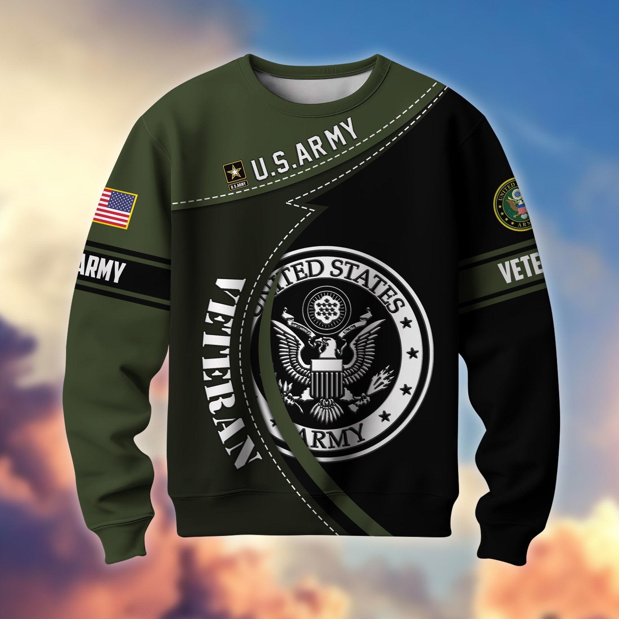 Premium US Veterans Sweatshirt BPHN200211, Gifts For US Veterans, Best Gifts On Father's Day, Armed Forces Day, Independence Day, Veterans Day.