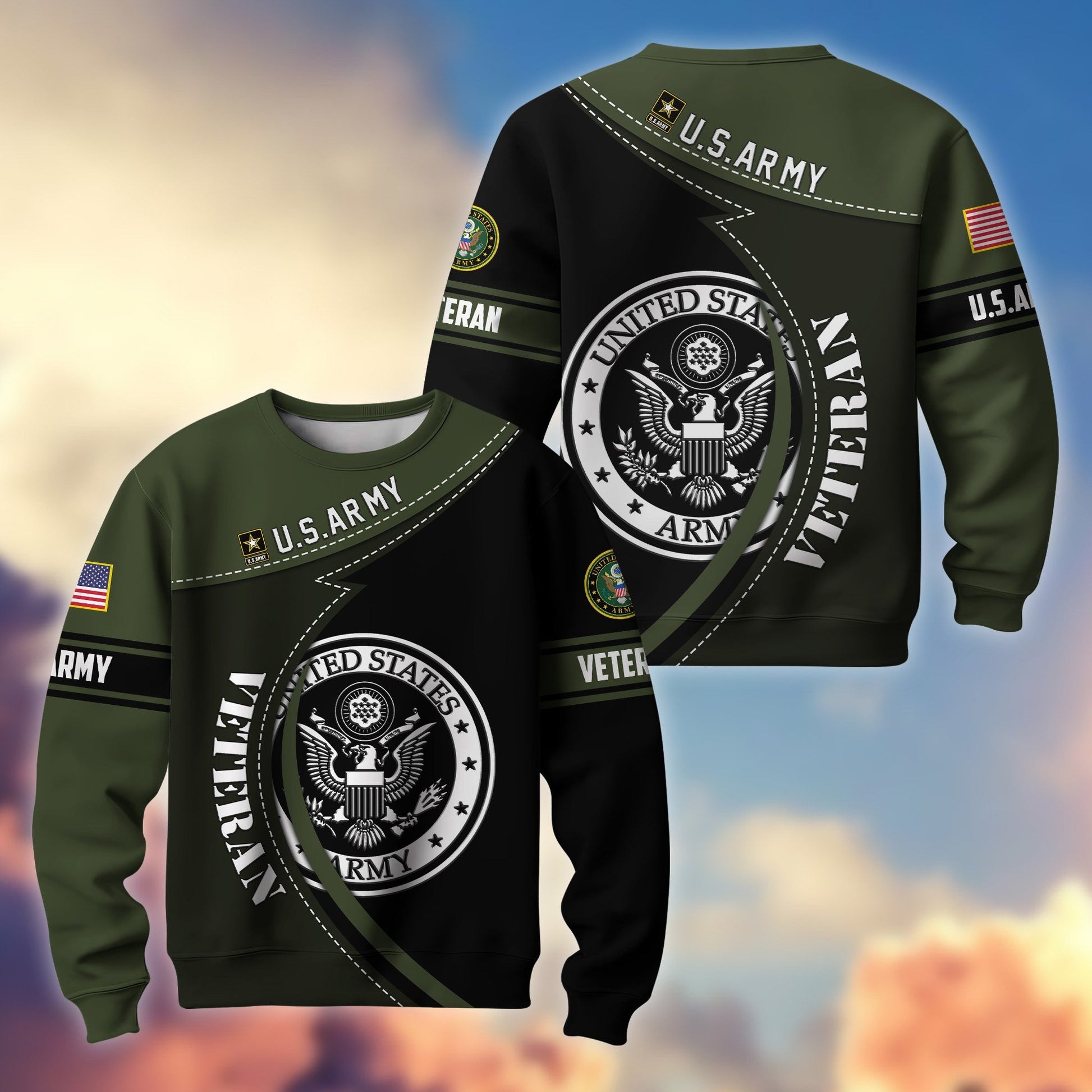 Premium US Veterans Sweatshirt BPHN200211, Gifts For US Veterans, Best Gifts On Father's Day, Armed Forces Day, Independence Day, Veterans Day.