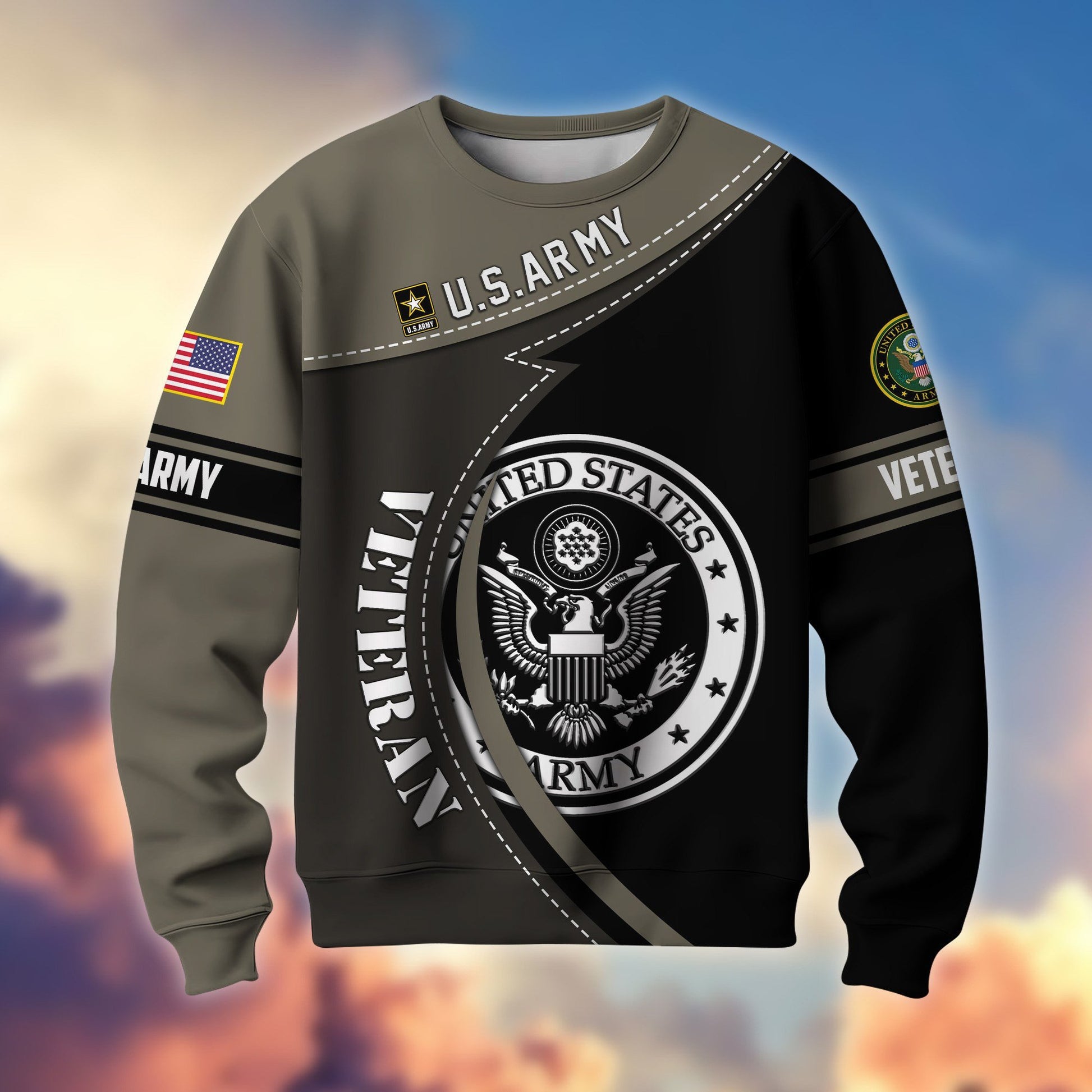 Premium US Veterans Sweatshirt BPHN200211, Gifts For US Veterans, Best Gifts On Father's Day, Armed Forces Day, Independence Day, Veterans Day.