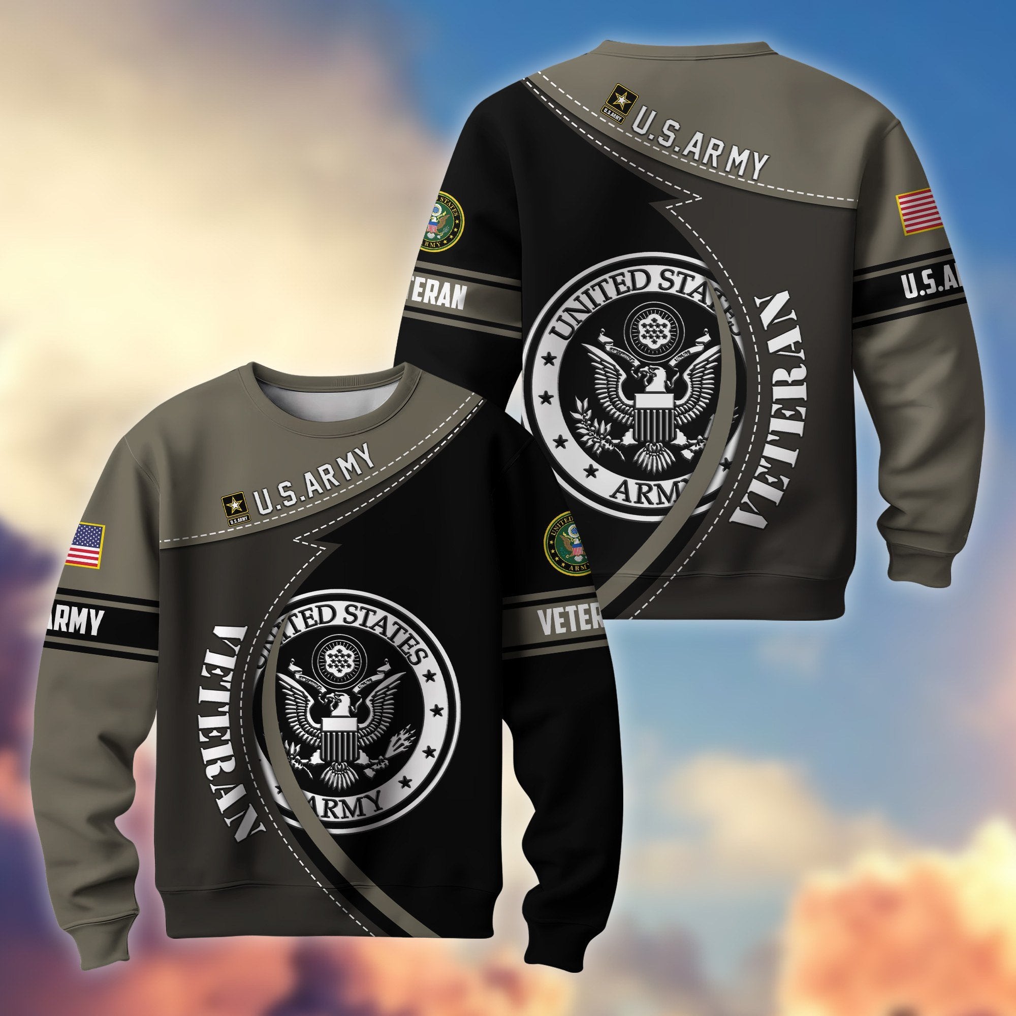 Premium US Veterans Sweatshirt BPHN200211, Gifts For US Veterans, Best Gifts On Father's Day, Armed Forces Day, Independence Day, Veterans Day.