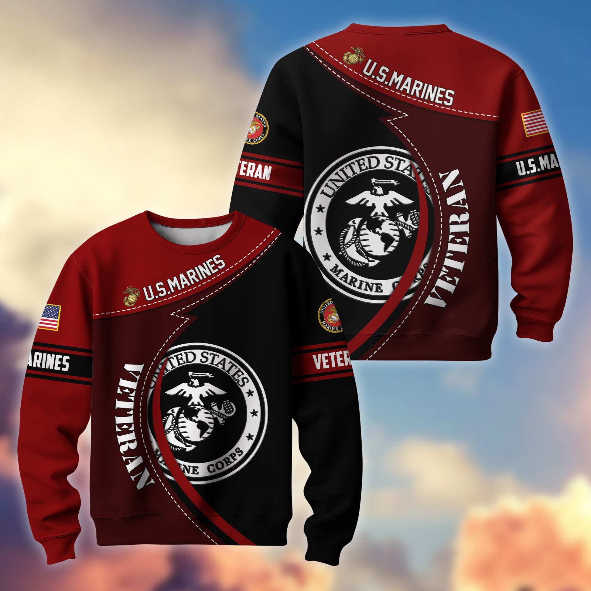 Premium US Veterans Sweatshirt BPHN200211, Gifts For US Veterans, Best Gifts On Father's Day, Armed Forces Day, Independence Day, Veterans Day.