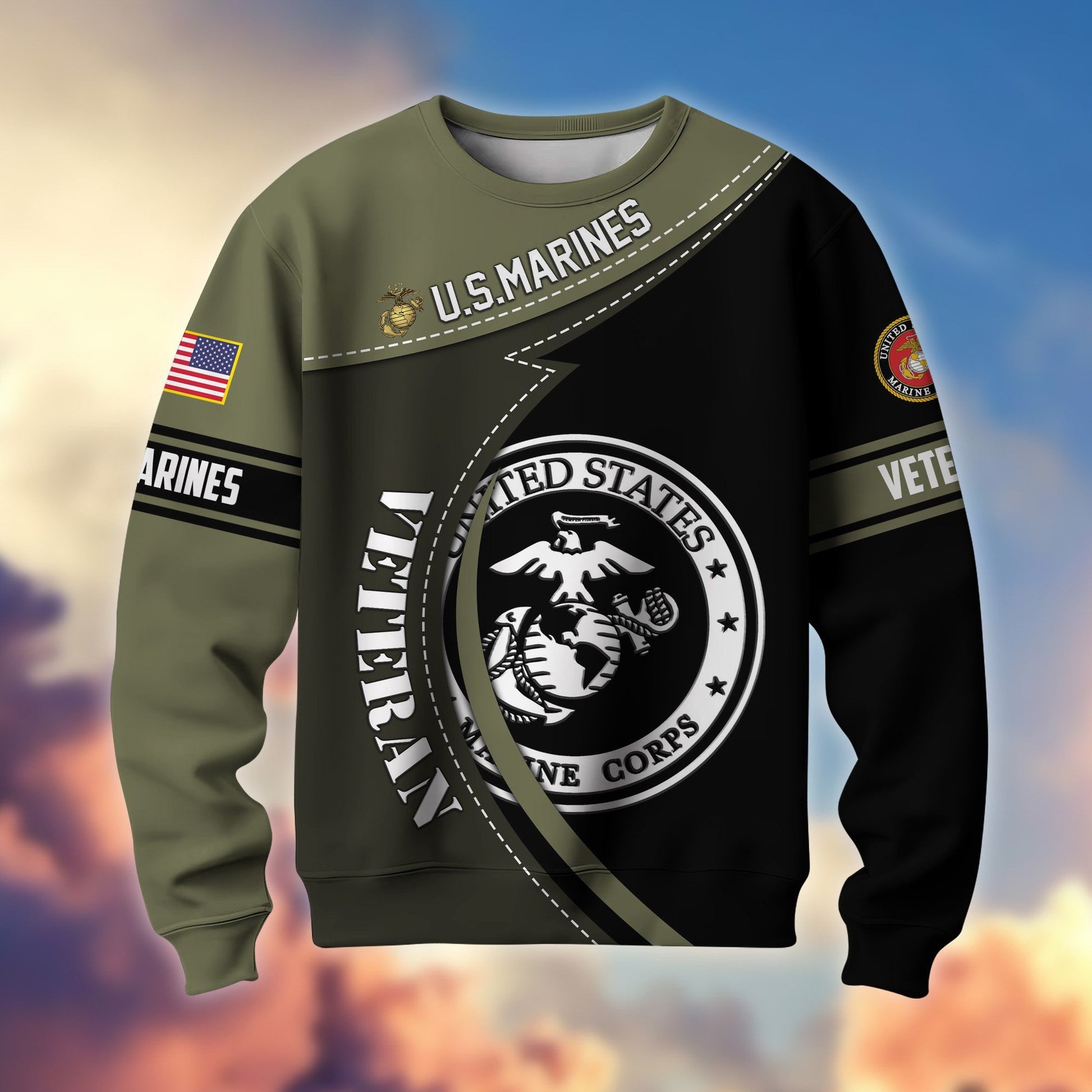 Premium US Veterans Sweatshirt BPHN200211, Gifts For US Veterans, Best Gifts On Father's Day, Armed Forces Day, Independence Day, Veterans Day.