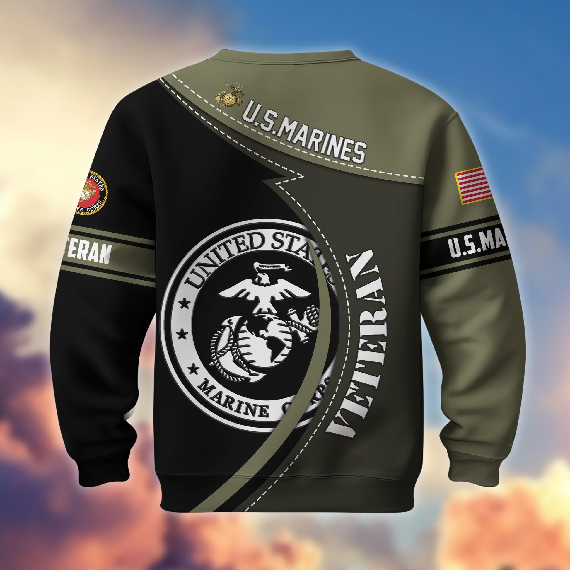 Premium US Veterans Sweatshirt BPHN200211, Gifts For US Veterans, Best Gifts On Father's Day, Armed Forces Day, Independence Day, Veterans Day.