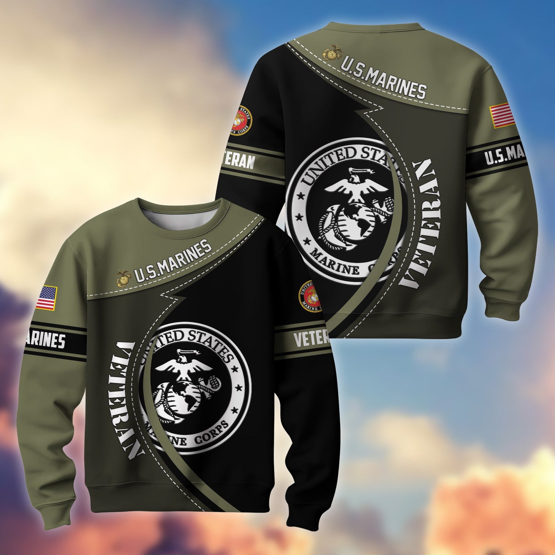 Premium US Veterans Sweatshirt BPHN200211, Gifts For US Veterans, Best Gifts On Father's Day, Armed Forces Day, Independence Day, Veterans Day.