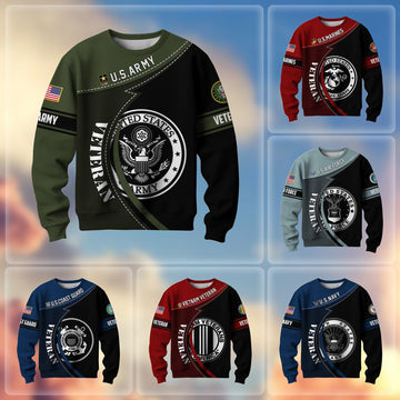 Premium US Veterans Sweatshirt BPHN200211, Gifts For US Veterans, Best Gifts On Father's Day, Armed Forces Day, Independence Day, Veterans Day.