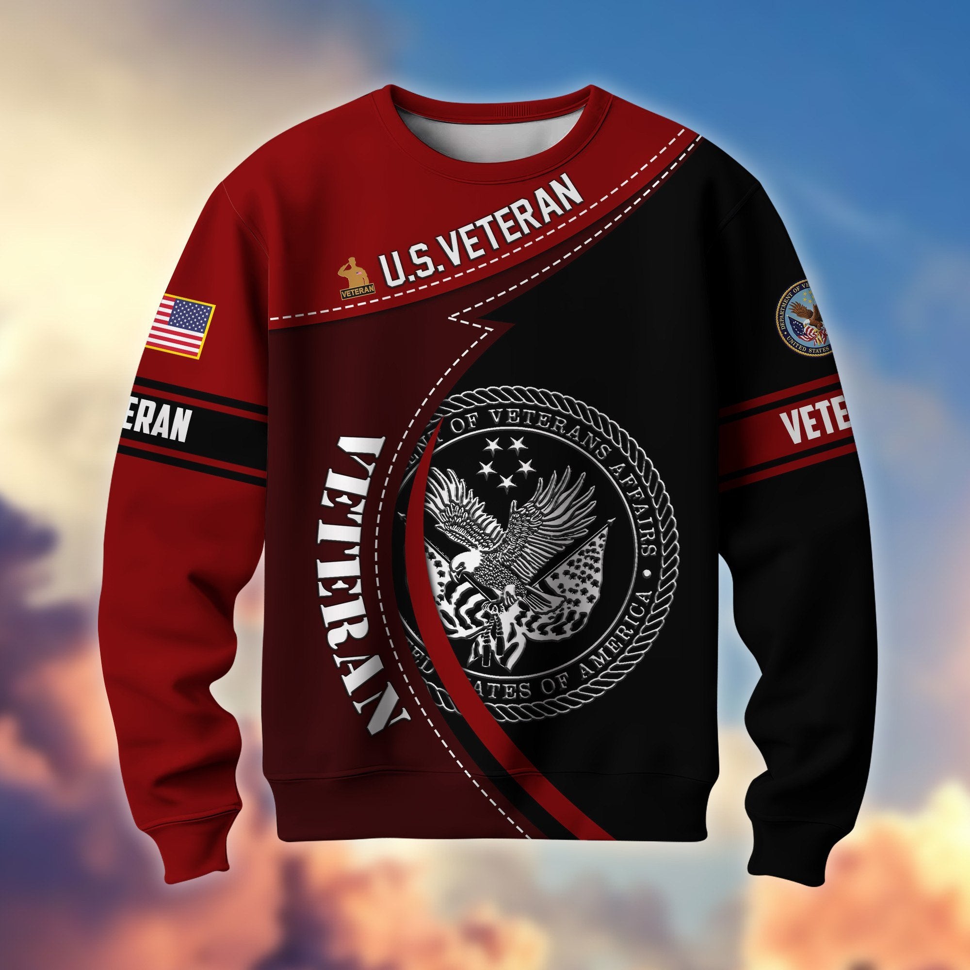 Premium US Veterans Sweatshirt BPHN200211, Gifts For US Veterans, Best Gifts On Father's Day, Armed Forces Day, Independence Day, Veterans Day.