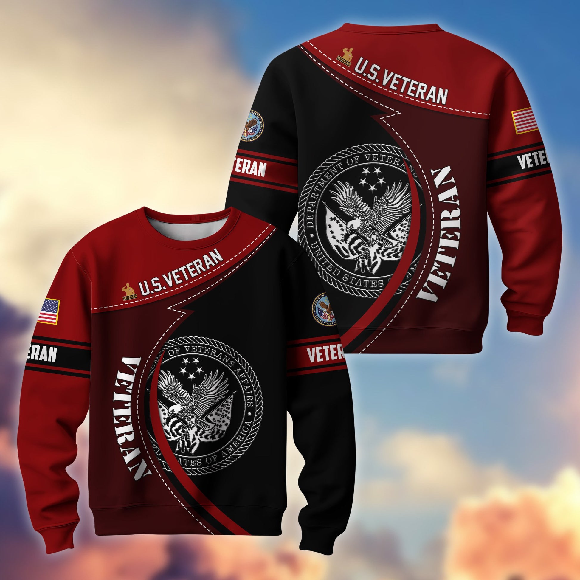 Premium US Veterans Sweatshirt BPHN200211, Gifts For US Veterans, Best Gifts On Father's Day, Armed Forces Day, Independence Day, Veterans Day.