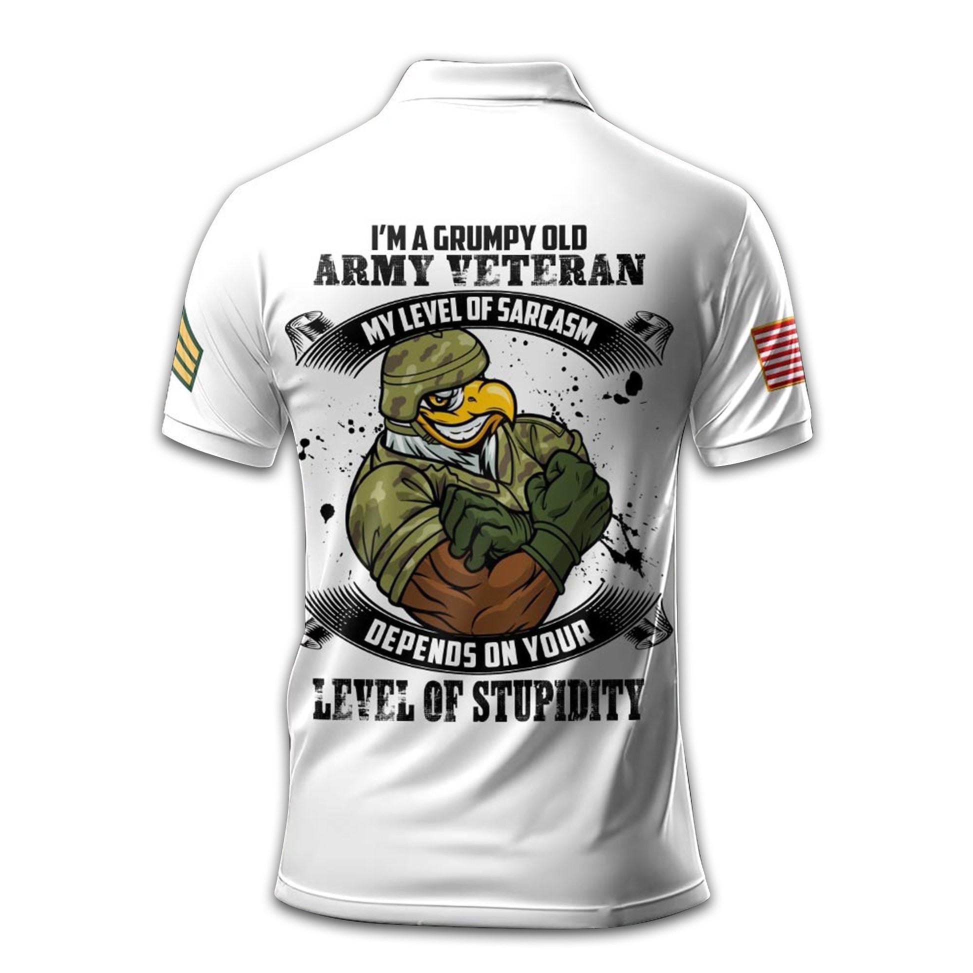 US Army Custom Polo Shirt VPVC208901, Gifts For Army Veteran, Best Gifts On Father's Day, Armed Forces Day, Independence Day, Veterans Day.