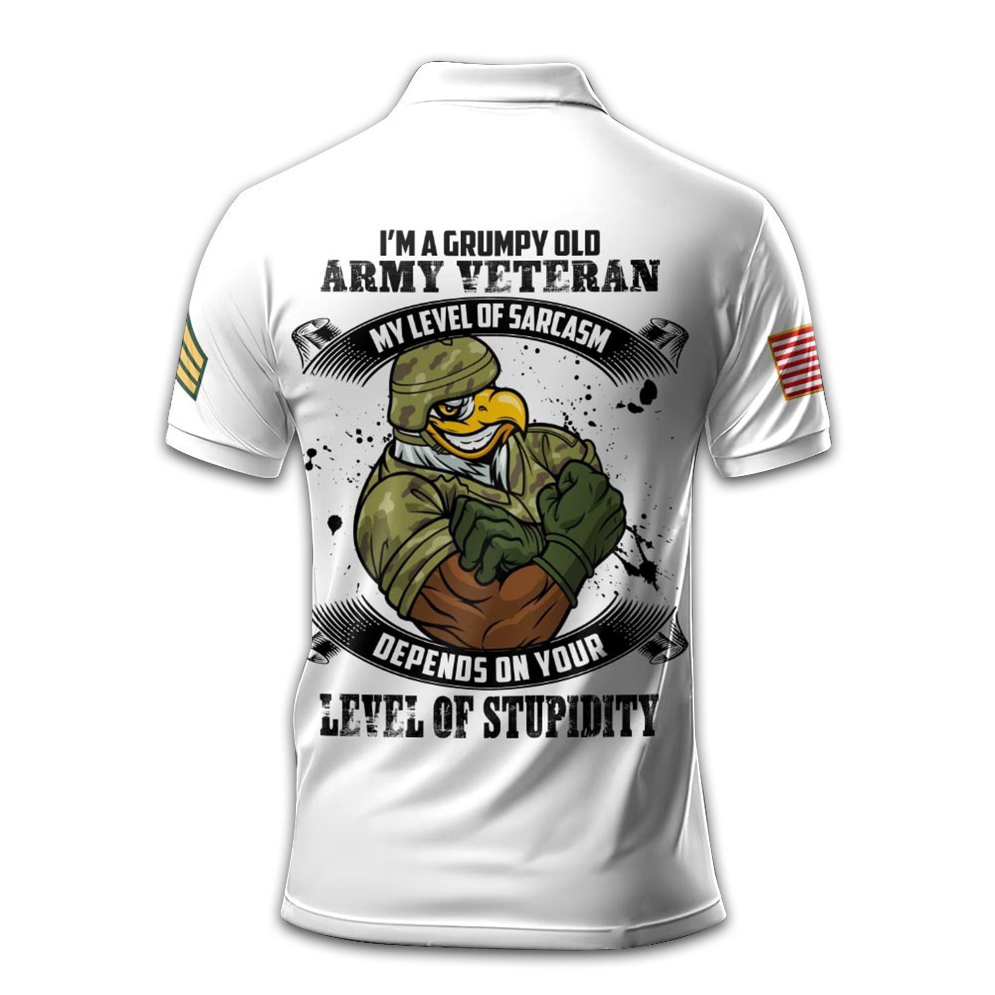 US Army Custom Polo Shirt VPVC208901, Gifts For Army Veteran, Best Gifts On Father's Day, Armed Forces Day, Independence Day, Veterans Day.