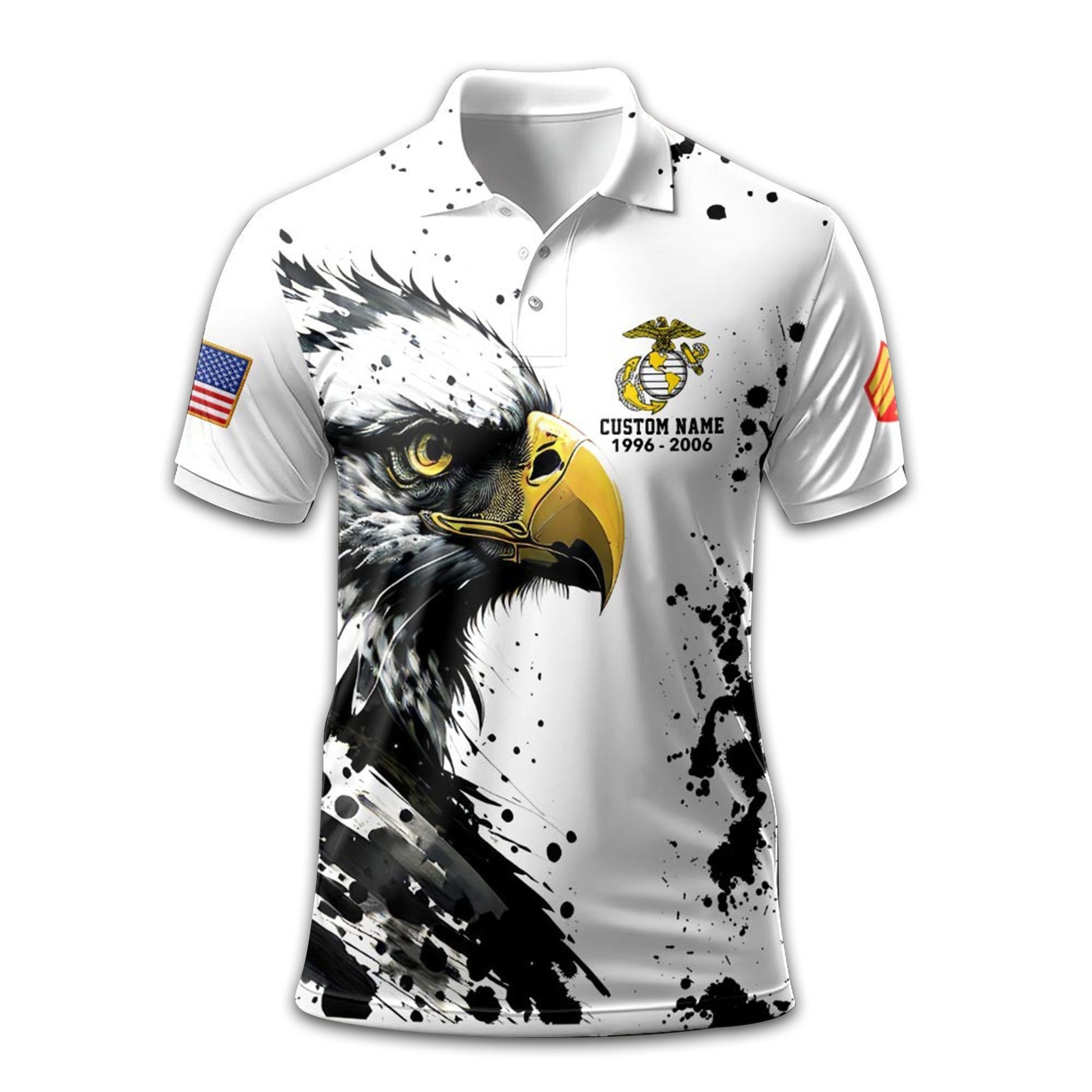 USMC Custom Polo Shirt VPVC208903, Gifts For Marine Veteran, Best Gifts On Father's Day, Armed Forces Day, Independence Day, Veterans Day.