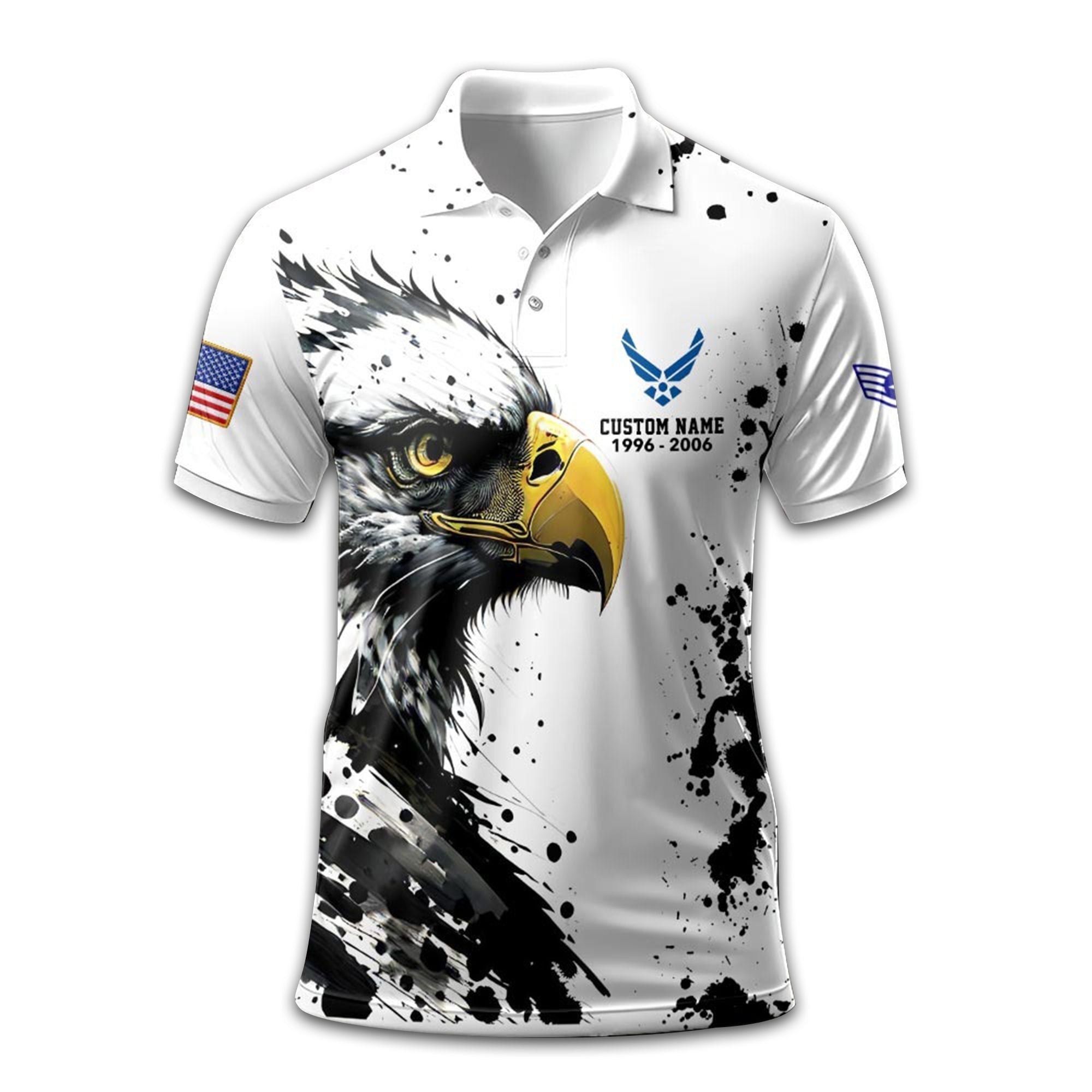USAF Custom Polo Shirt VPVC208904, Gifts For Air Force Veteran, Best Gifts On Father's Day, Armed Forces Day, Independence Day, Veterans Day.