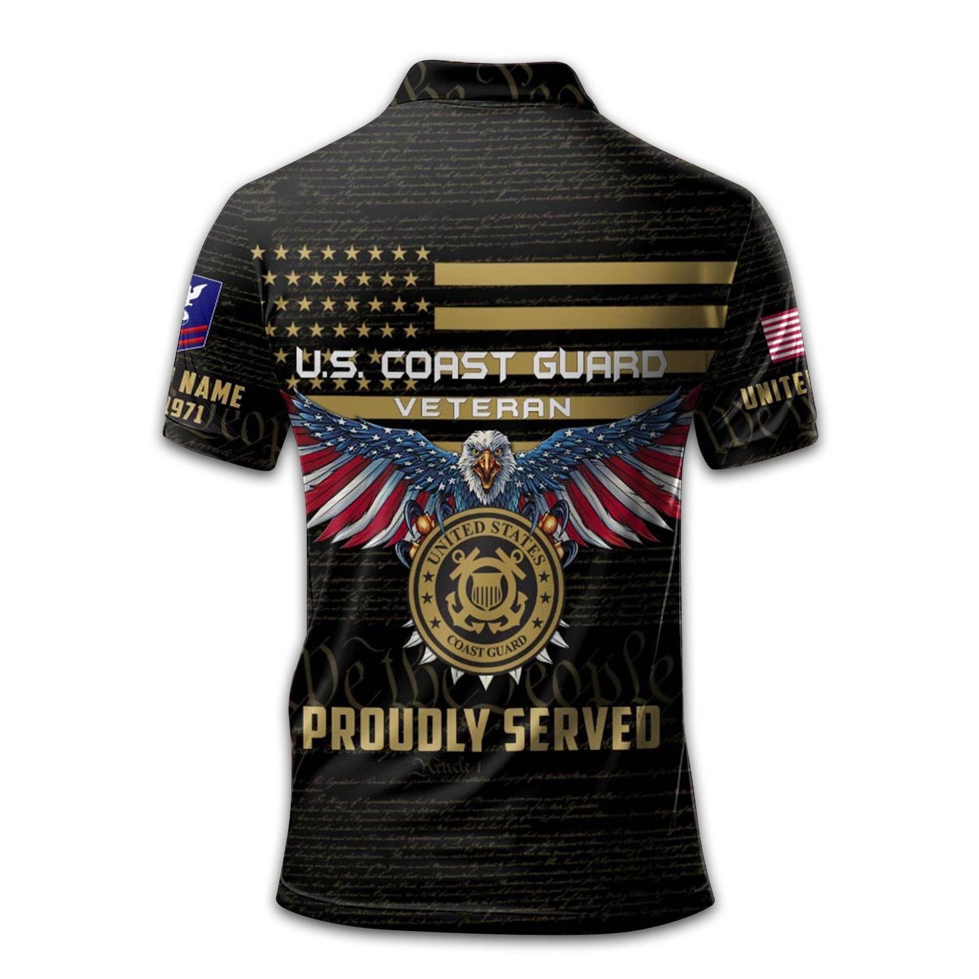 USCG Custom Polo Shirt VPVC209405, Gifts For Coast Guard Veteran, Best Gifts On Father's Day, Armed Forces Day, Independence Day, Veterans Day.