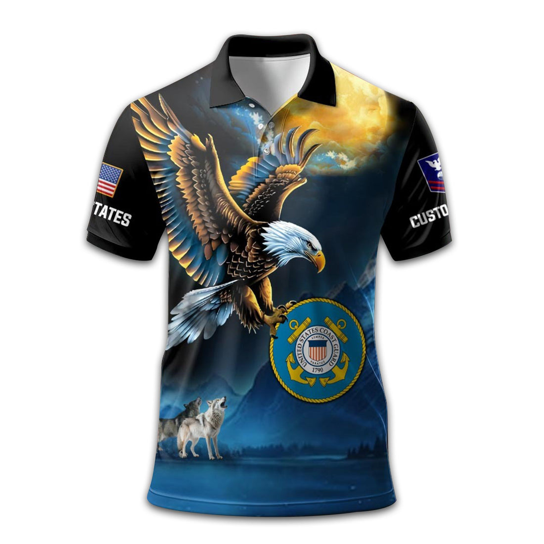 Unique Custom Name, Rank, Year, USCG Polo Shirt VPVC209705, Gifts For Coast Guard Veteran, Gifts For Dad, For Husband, Best Gifts On Father's Day, Independence Day, Veterans Day.