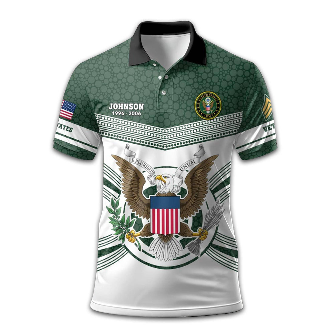 US Army Custom Polo Shirt VPVC209901, Gifts For Army Veteran, Best Gifts On Father's Day, Armed Forces Day, Independence Day, Veterans Day.