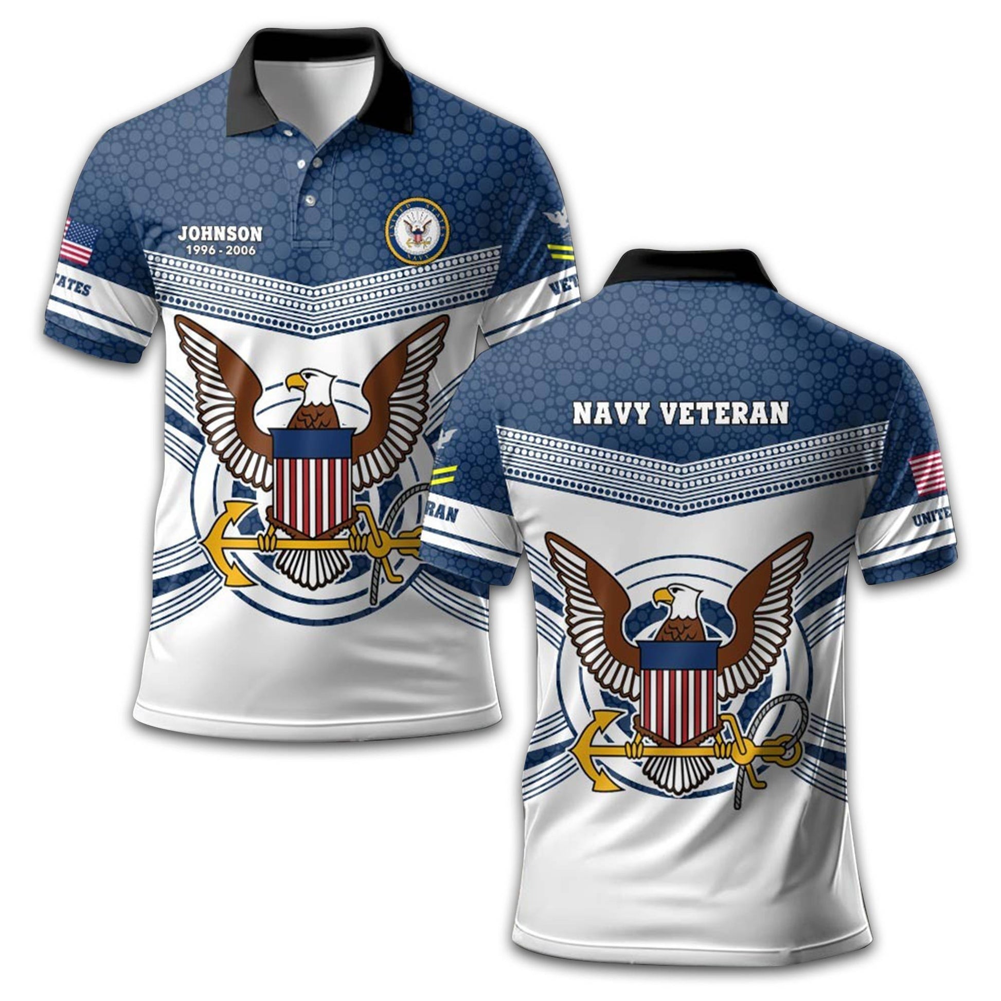 US Navy Custom Polo Shirt VPVC209902, Gifts For Navy Veteran, Best Gifts On Father's Day, Armed Forces Day, Independence Day, Veterans Day.