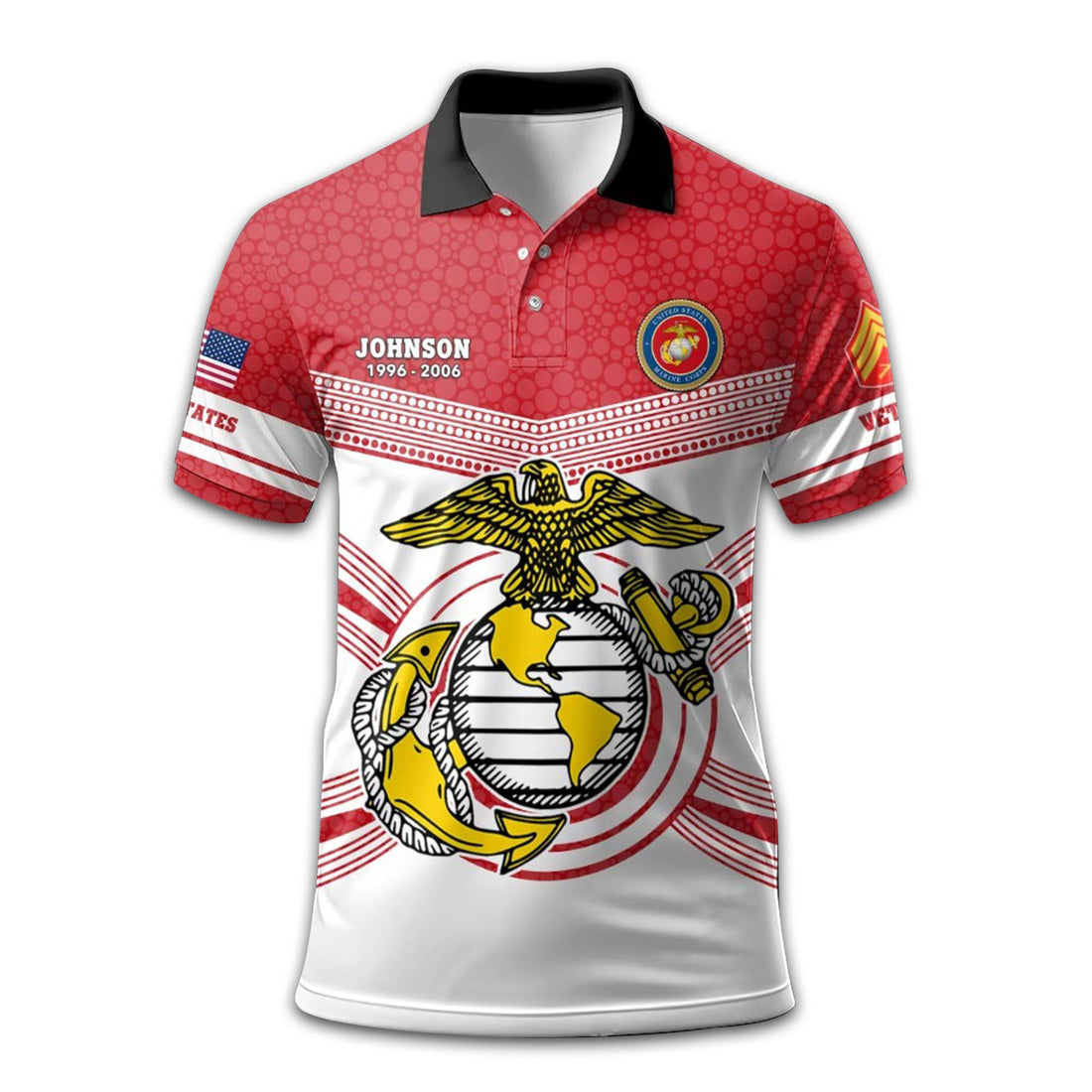 USMC Custom Polo Shirt VPVC209903, Gifts For Marine Veteran, Best Gifts On Father's Day, Armed Forces Day, Independence Day, Veterans Day.