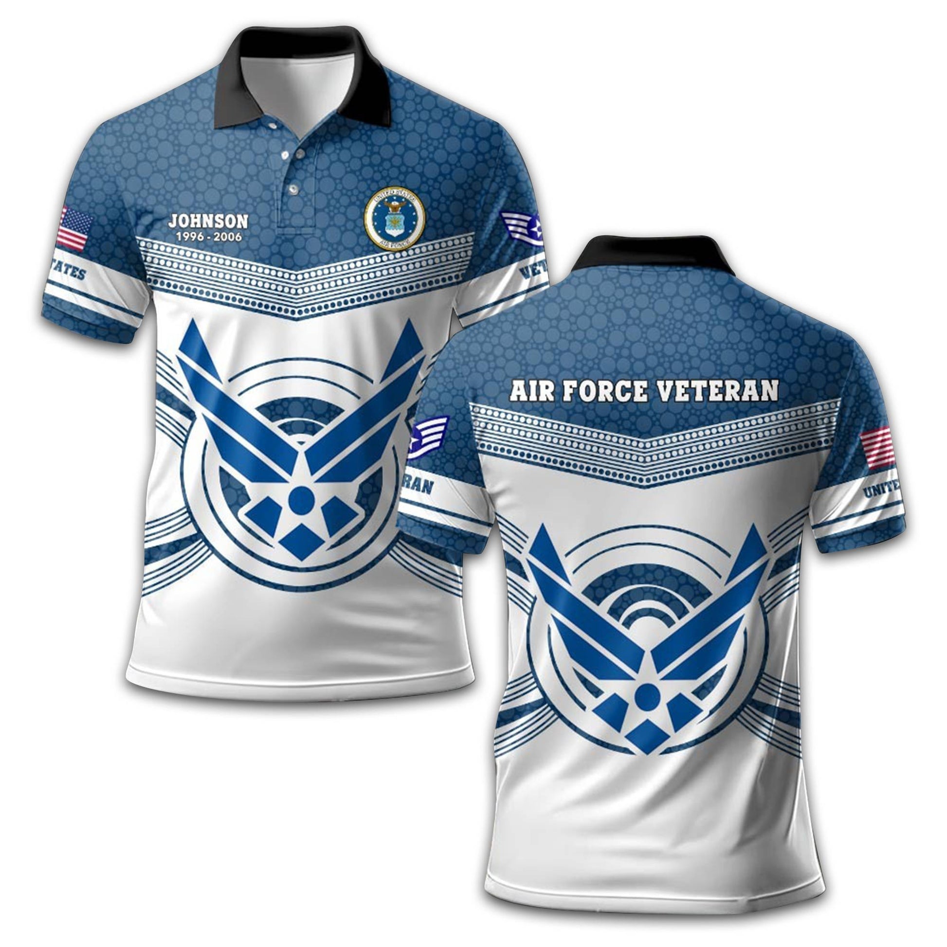 USAF Custom Polo Shirt VPVC209904, Gifts For Air Force Veteran, Best Gifts On Father's Day, Armed Forces Day, Independence Day, Veterans Day.