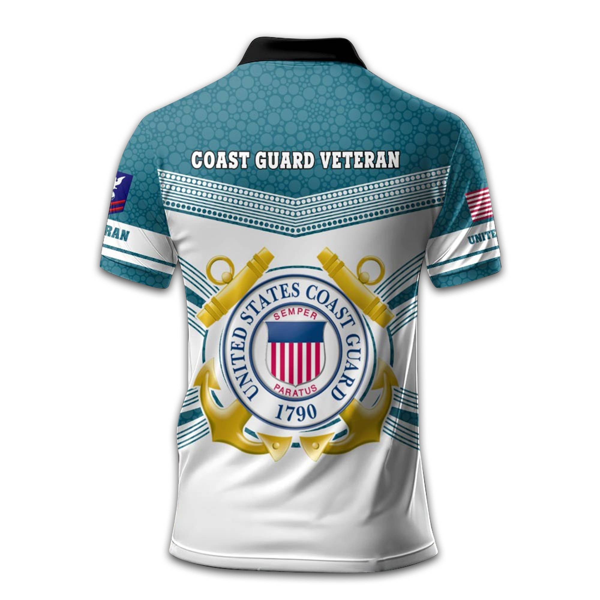 USCG Custom Polo Shirt VPVC209905, Gifts For Coast Guard Veteran, Best Gifts On Father's Day, Armed Forces Day, Independence Day, Veterans Day.