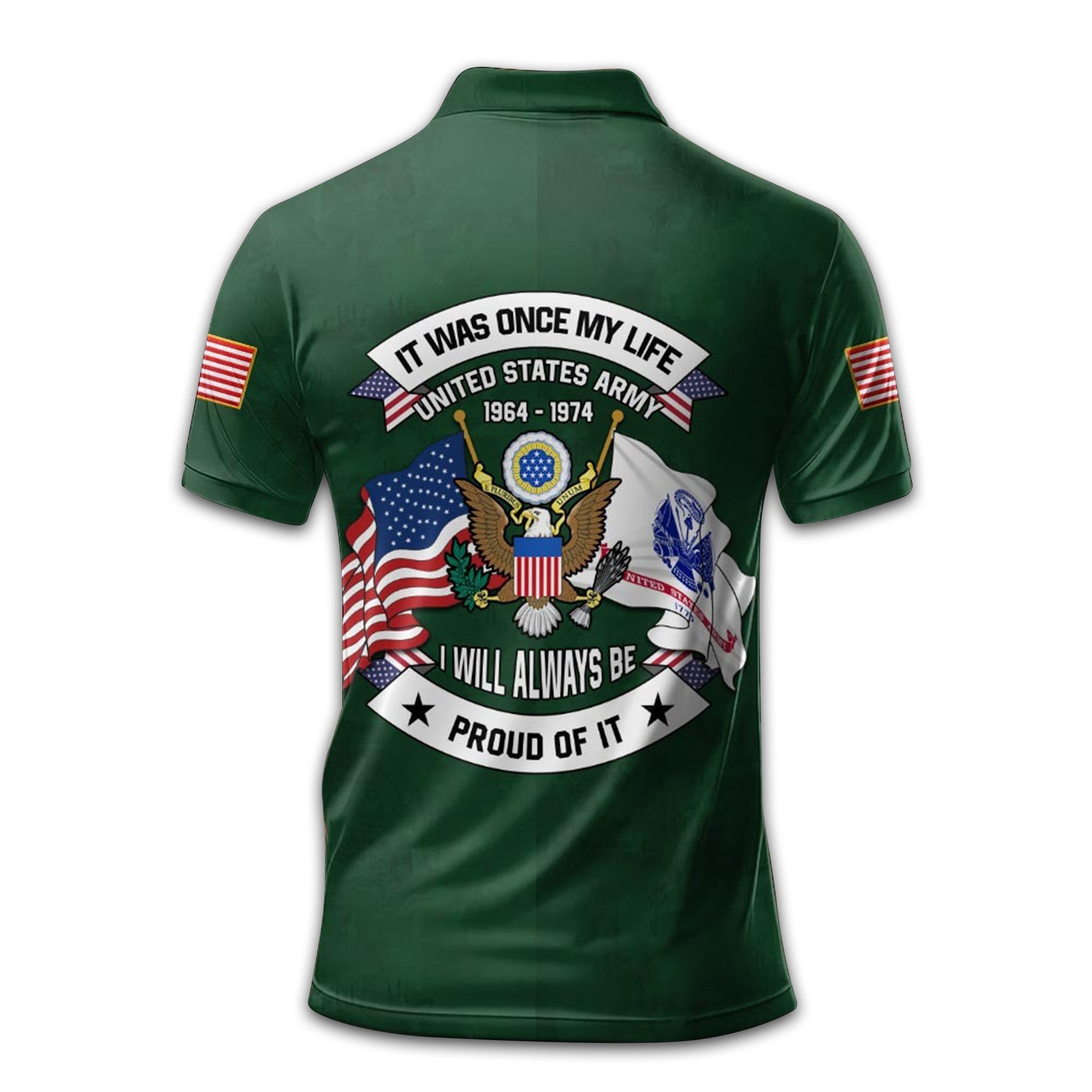 US Army Custom Polo Shirt VPVC210701, Gifts For Army Veteran, Best Gifts On Father's Day, Armed Forces Day, Independence Day, Veterans Day.