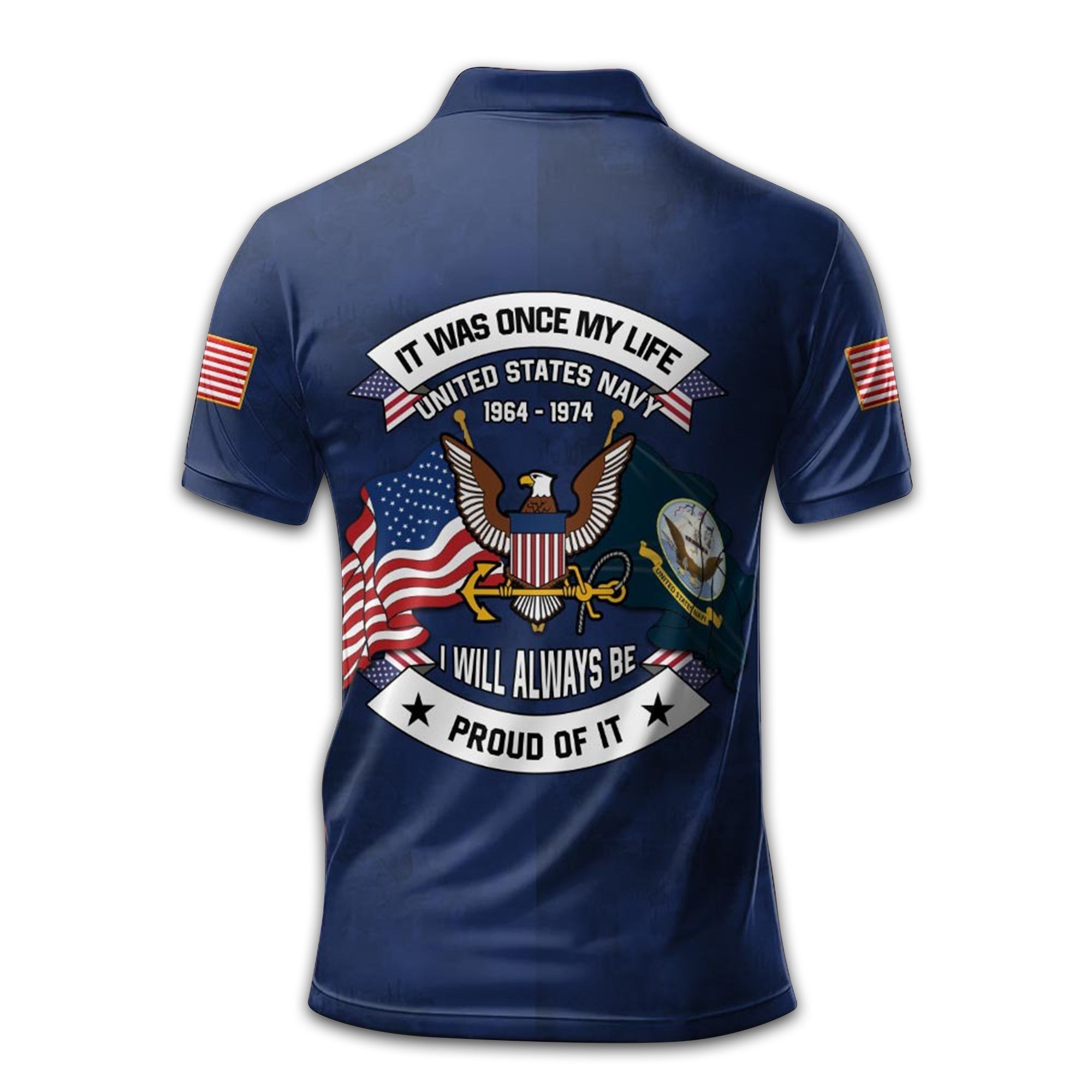 US Navy Custom Polo Shirt VPVC210702, Gifts For Navy Veteran, Best Gifts On Father's Day, Armed Forces Day, Independence Day, Veterans Day.