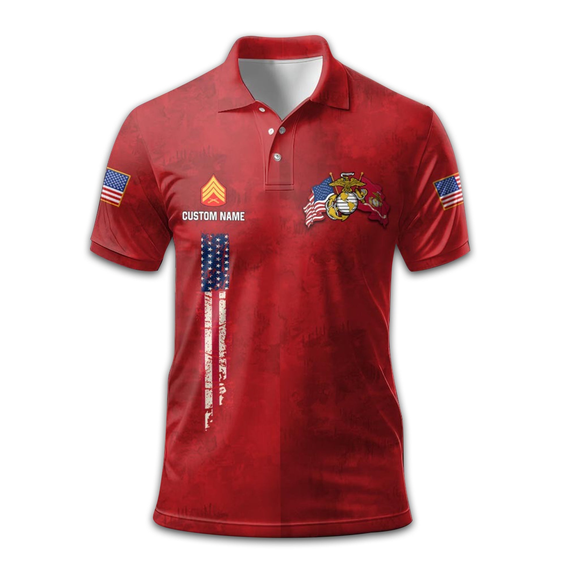 USMC Custom Polo Shirt VPVC210703, Gifts For Marine Veteran, Best Gifts On Father's Day, Armed Forces Day, Independence Day, Veterans Day.