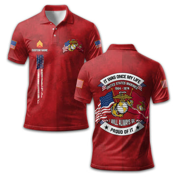 USMC Custom Polo Shirt VPVC210703, Gifts For Marine Veteran, Best Gifts On Father's Day, Armed Forces Day, Independence Day, Veterans Day.