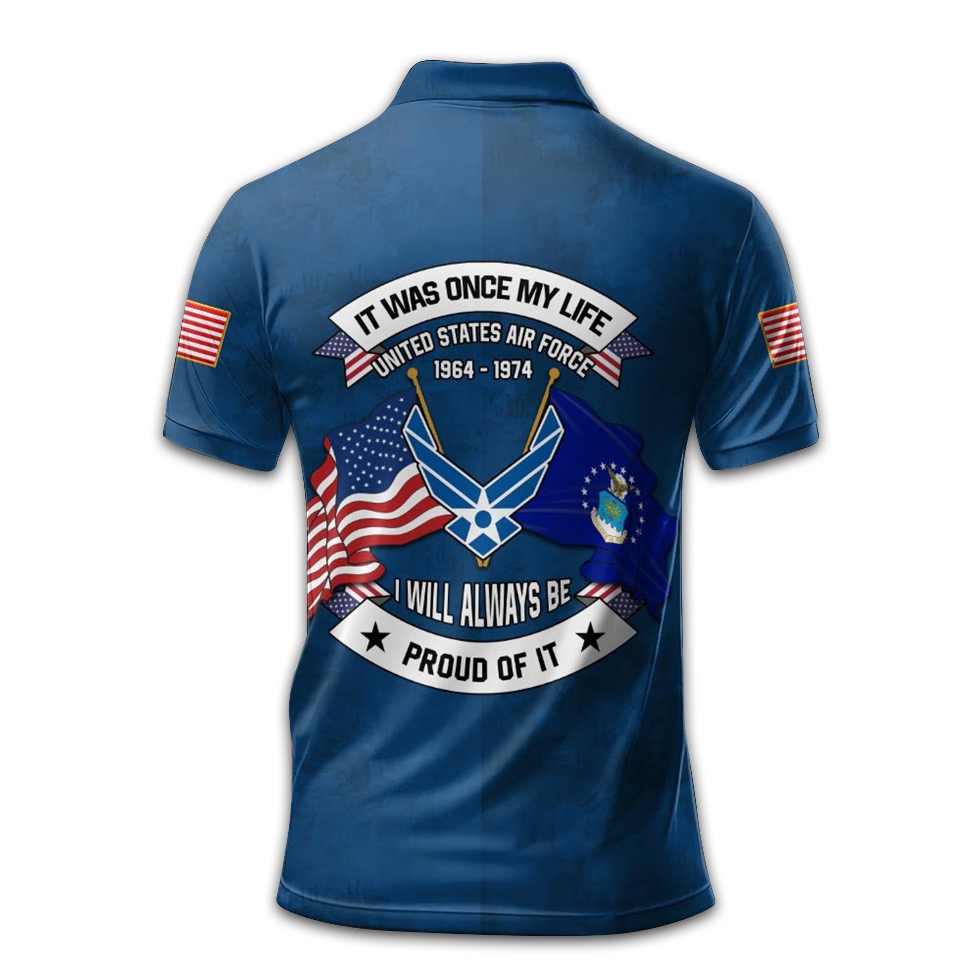 USAF Custom Polo Shirt VPVC210704, Gifts For Air Force Veteran, Best Gifts On Father's Day, Armed Forces Day, Independence Day, Veterans Day.