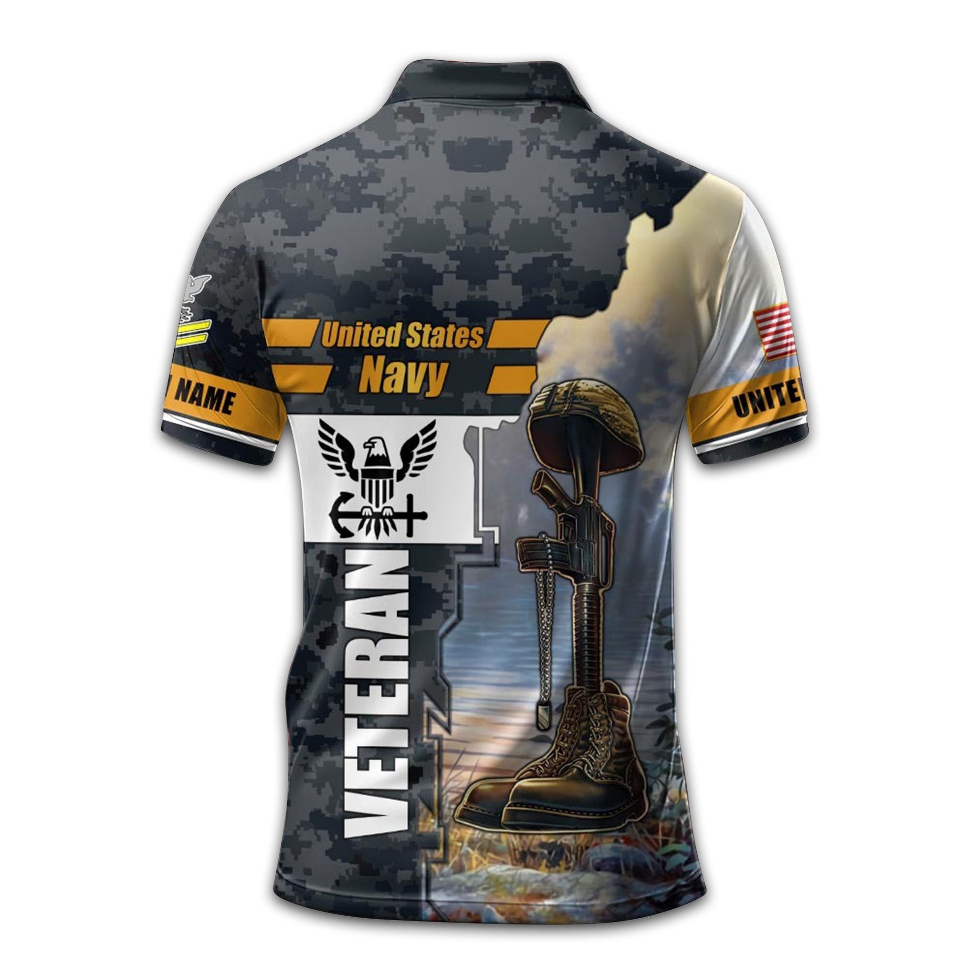 US Navy Custom Polo Shirt VPVC210902, Gifts For Navy Veteran, Best Gifts On Father's Day, Armed Forces Day, Independence Day, Veterans Day.