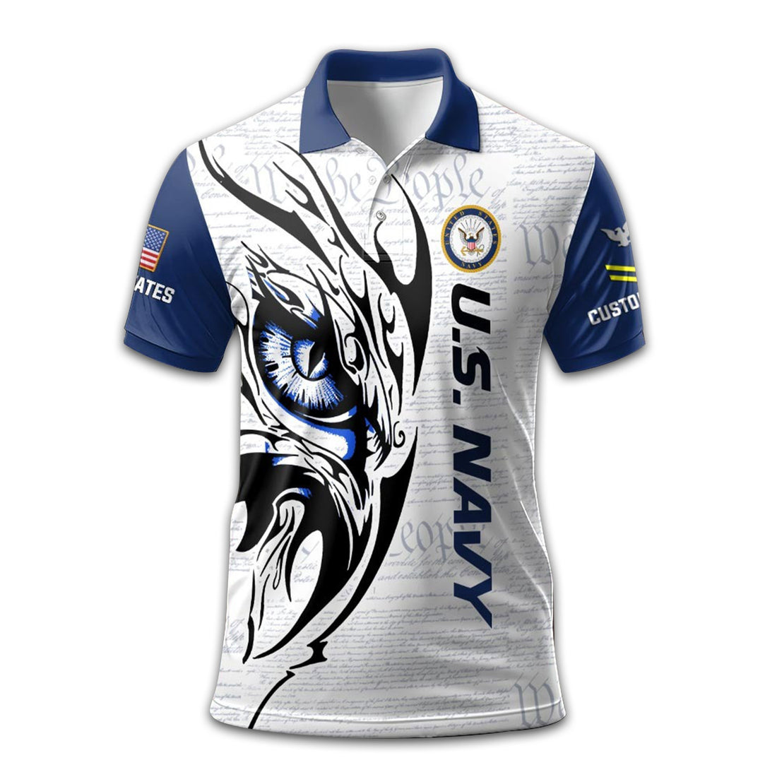 Unique Custom Name, Rank, US Navy Polo Shirt VPVC211102, Gifts For Navy Veteran, Gifts For Dad, For Husband, Best Gifts On Father's Day, Independence Day, Veterans Day.