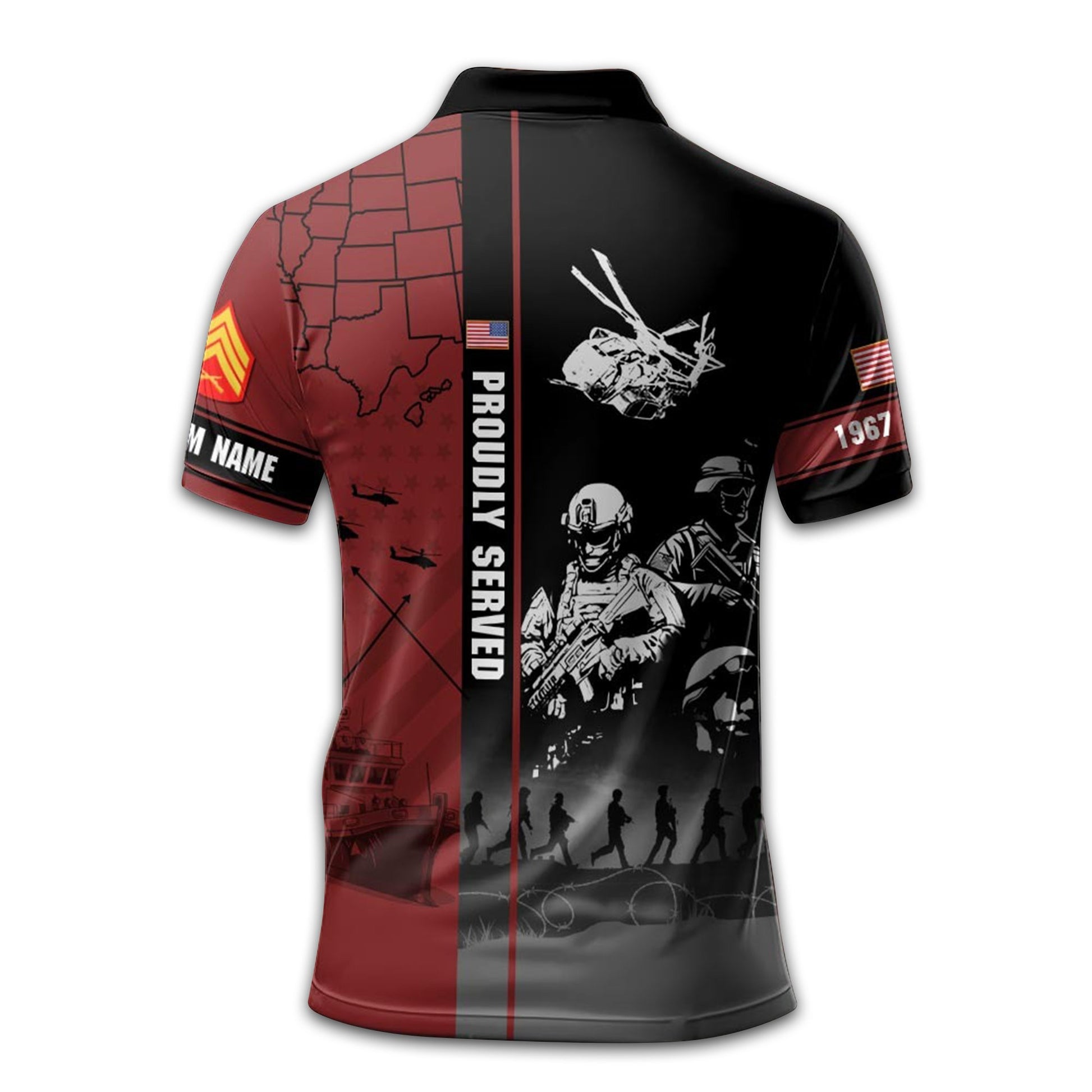 USMC Custom Polo Shirt VPVC211203, Gifts For Marine Veteran, Best Gifts On Father's Day, Armed Forces Day, Independence Day, Veterans Day.