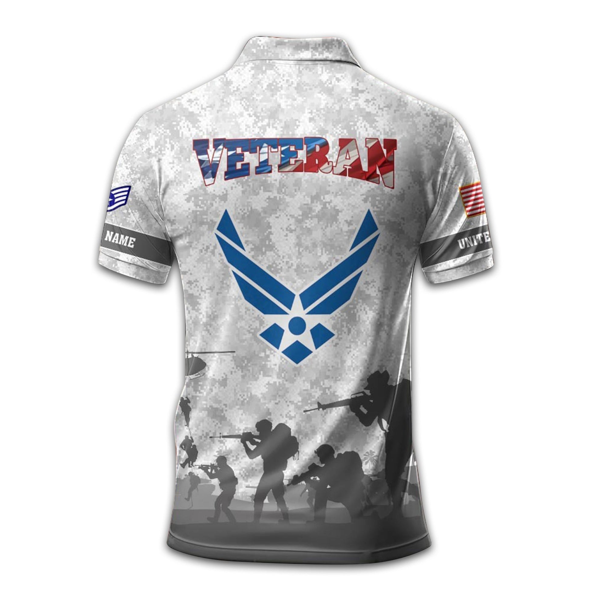 USAF Custom Polo Shirt VPVC211009, Gifts For Air Force Veteran, Best Gifts On Father's Day, Armed Forces Day, Independence Day, Veterans Day.
