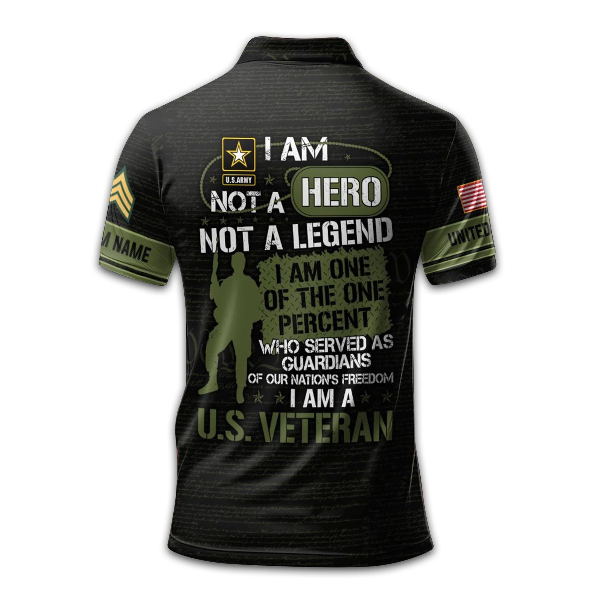 US Army Custom Polo Shirt VPVC211406, Gifts For Army Veteran, Best Gifts On Father's Day, Armed Forces Day, Independence Day, Veterans Day.